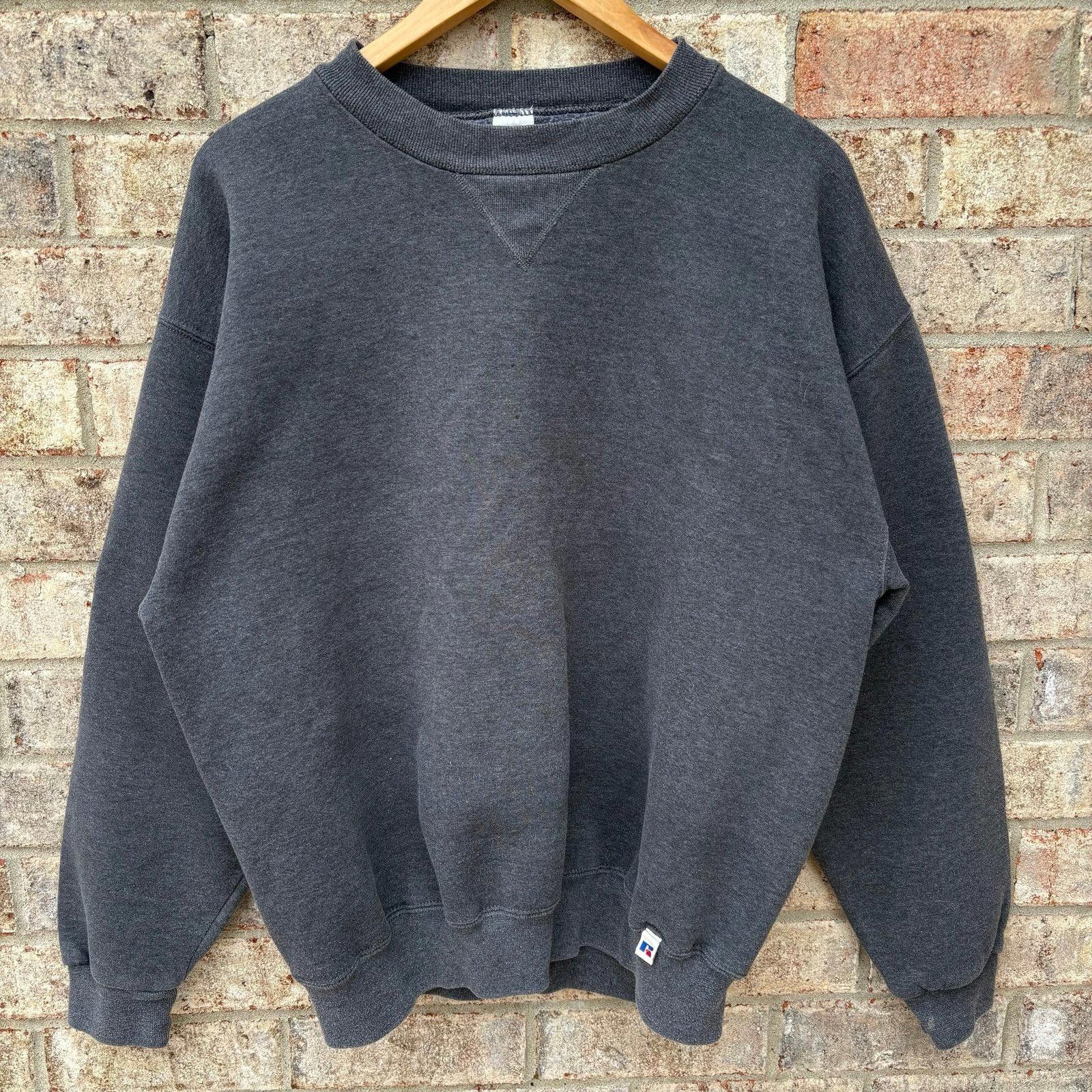Russell Athletic Vintage 90s Charcoal grey Sweatshirt Size US XL / EU 56 / 4 - 1 Thumbnail