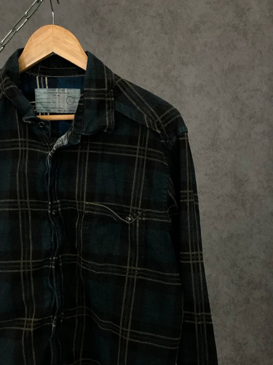 Allsaints Allsaints vintage luxury designer flannel shirt Size US L / EU 52-54 / 3 - 2 Thumbnail