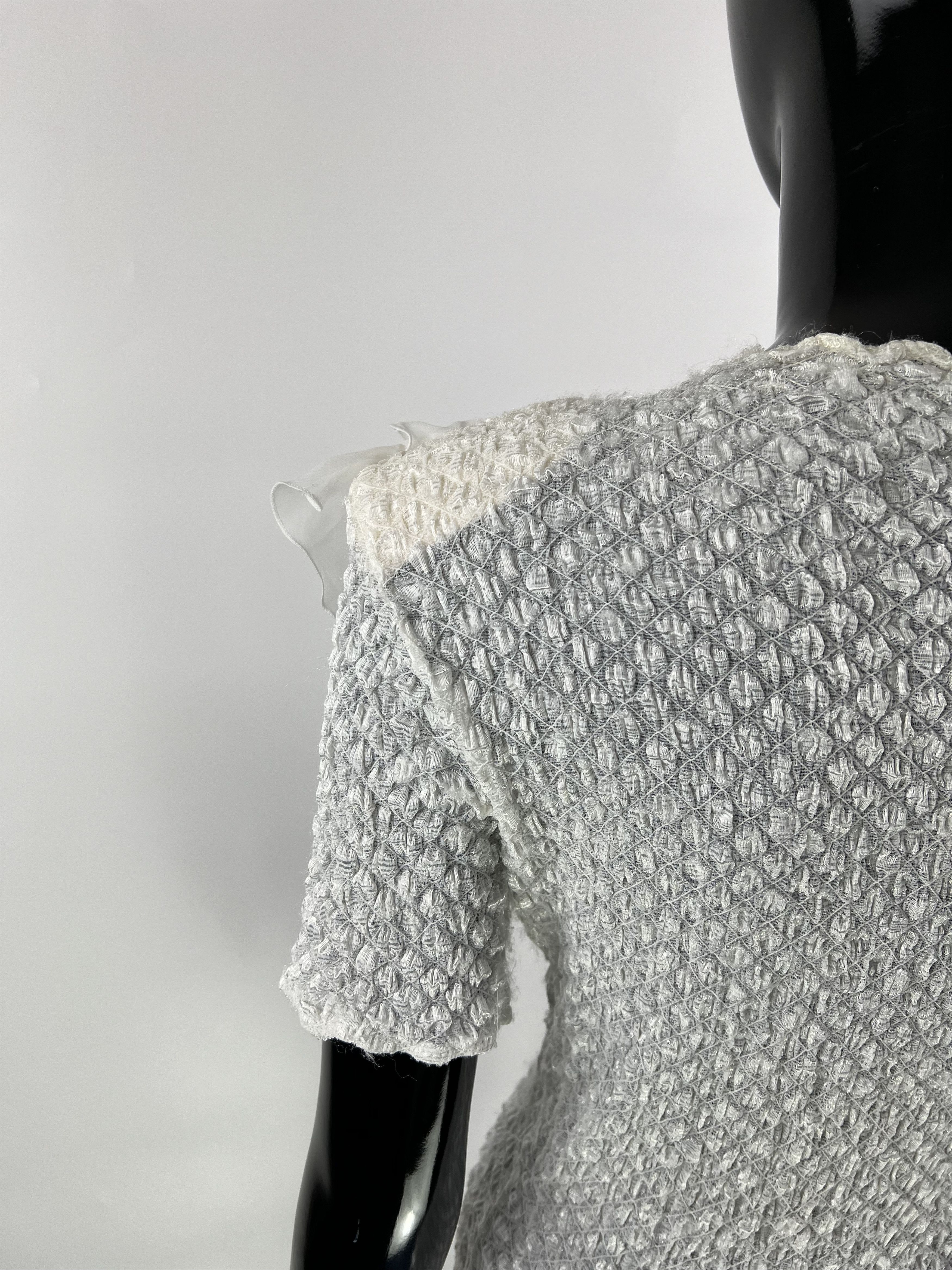 Designer × Vintage Georges Barhel Rufled Rhinestones Short Sleeve Bodysuit S/M Size M / US 6-8 / IT 42-44 - 7 Thumbnail