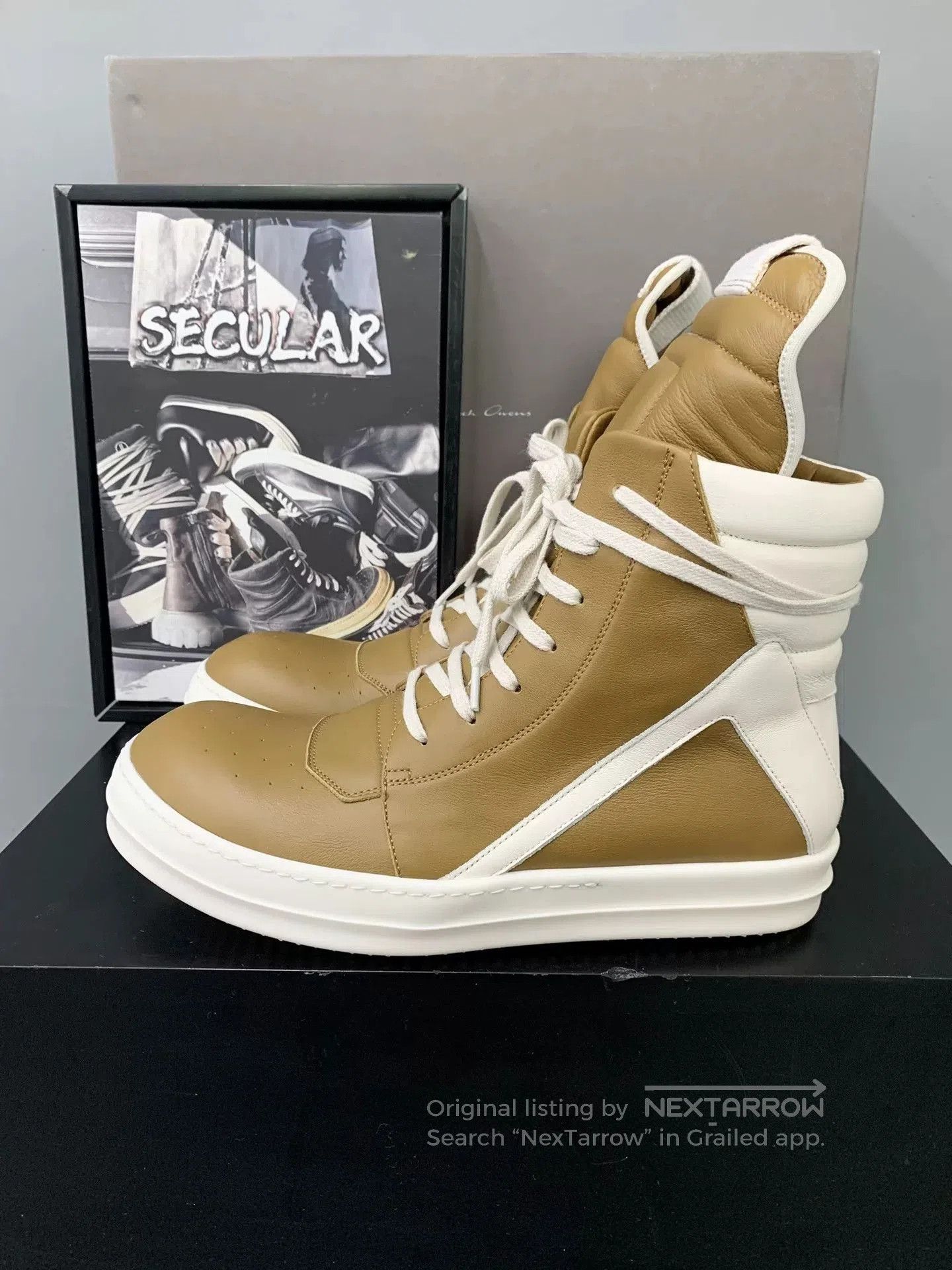 Rick Owens rick owens geobasket yellow leather casual shoes. Size US 7 / EU 40 - 3 Thumbnail