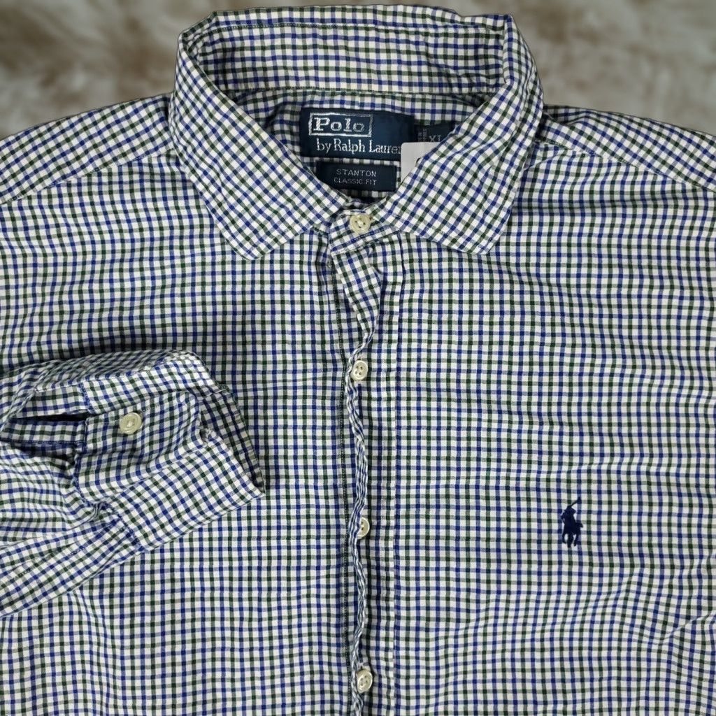 Ralph Lauren Ralph Lauren Shirt Mens XL Blue Green Check Pony Casual Button Up Long Sleeve Size US XL / EU 56 / 4 - 1 Thumbnail