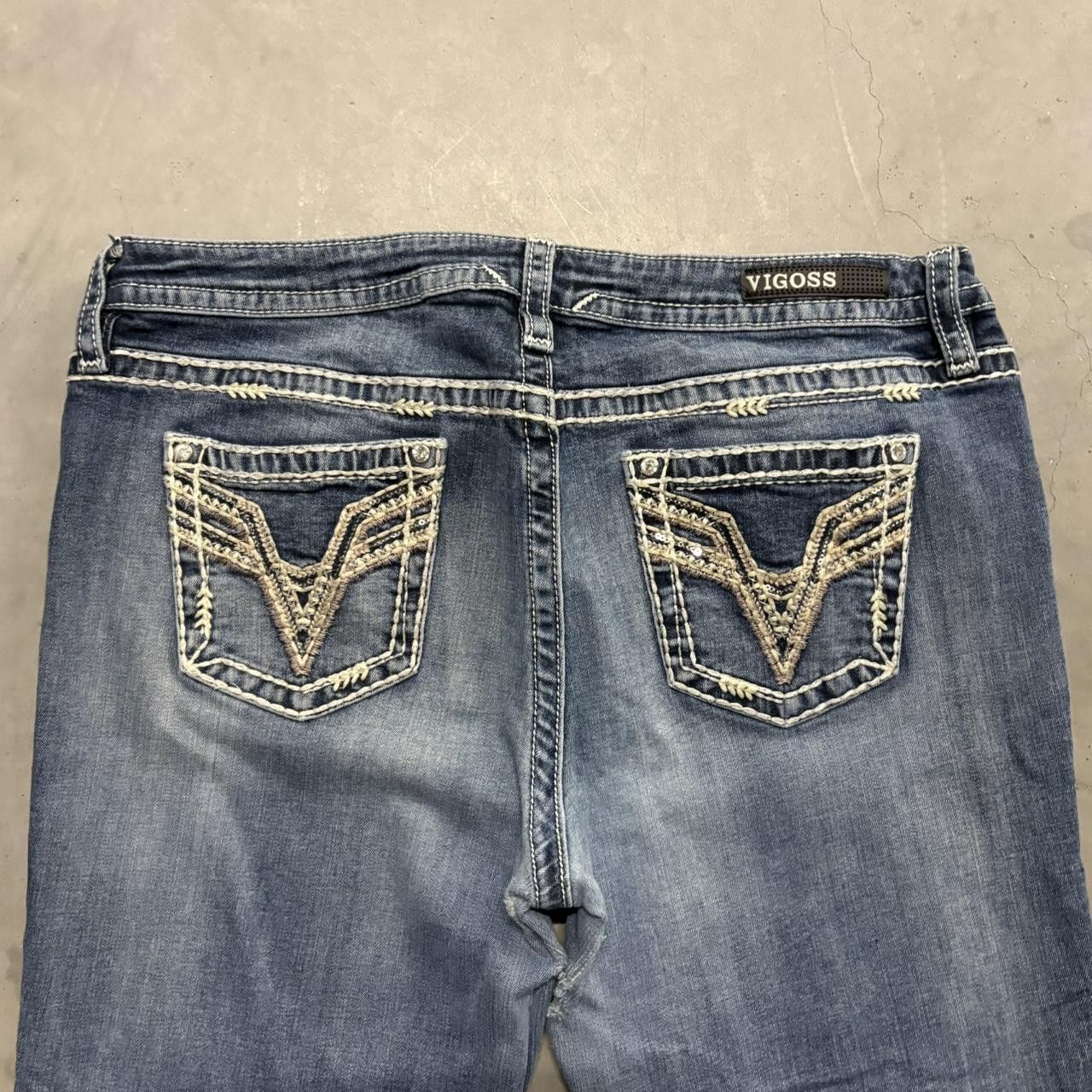 Japanese Brand × Vintage Crazy Vintage Y2K/2000s Baggy Short Medium Wash Denim Jeans! Size US 36 / EU 52 - 5 Thumbnail