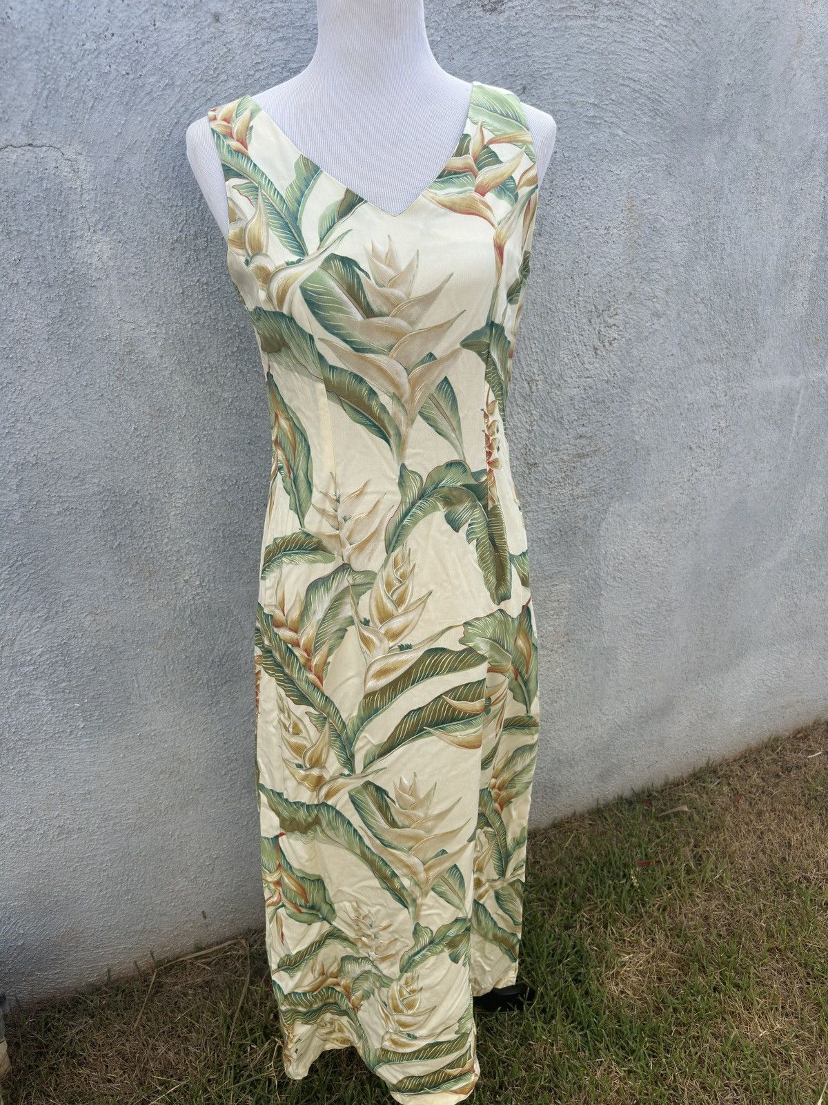 Tori Richard Tori Richard Dress Bird of Paradise Beige/Green Women's M Size M / US 6-8 / IT 42-44 - 1 Thumbnail