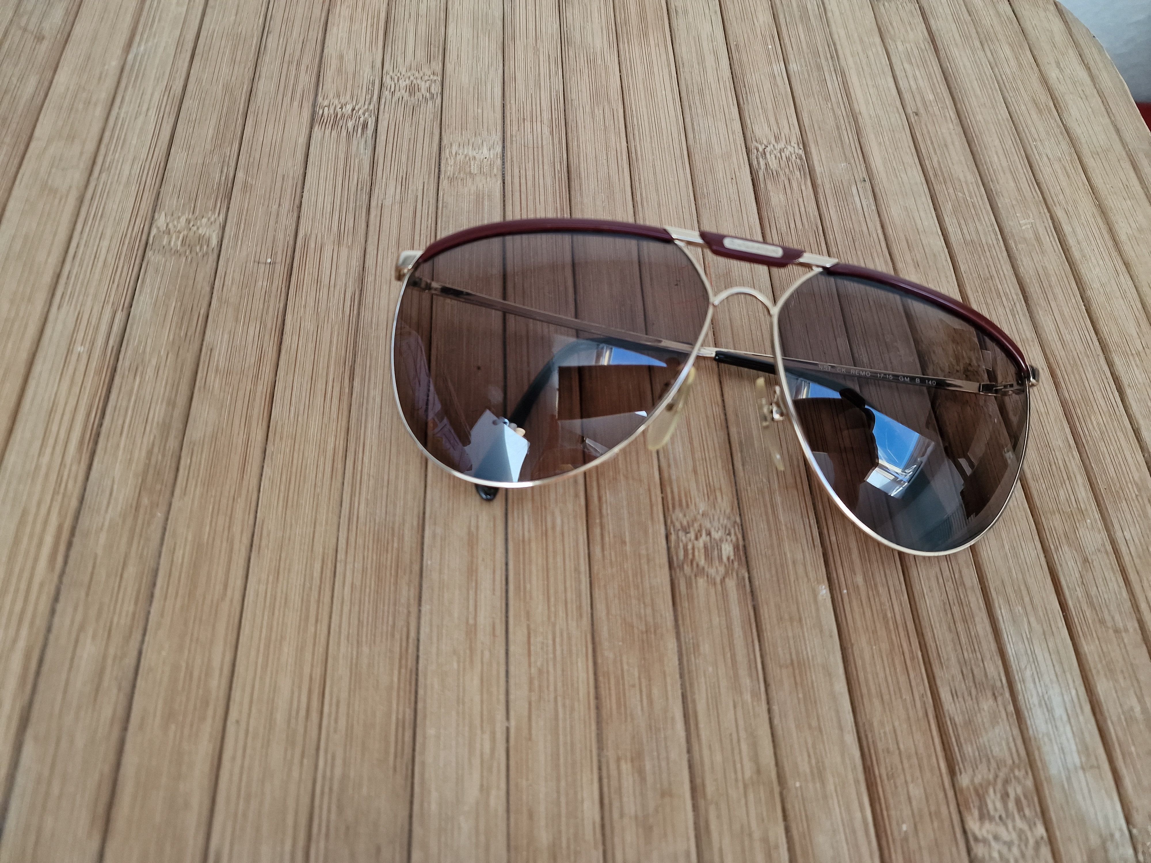 Vintage RODENSTOCK AVIATOR Sunglasses REMO GOLD \ BROWN Lensess USED Size ONE SIZE - 9 Thumbnail