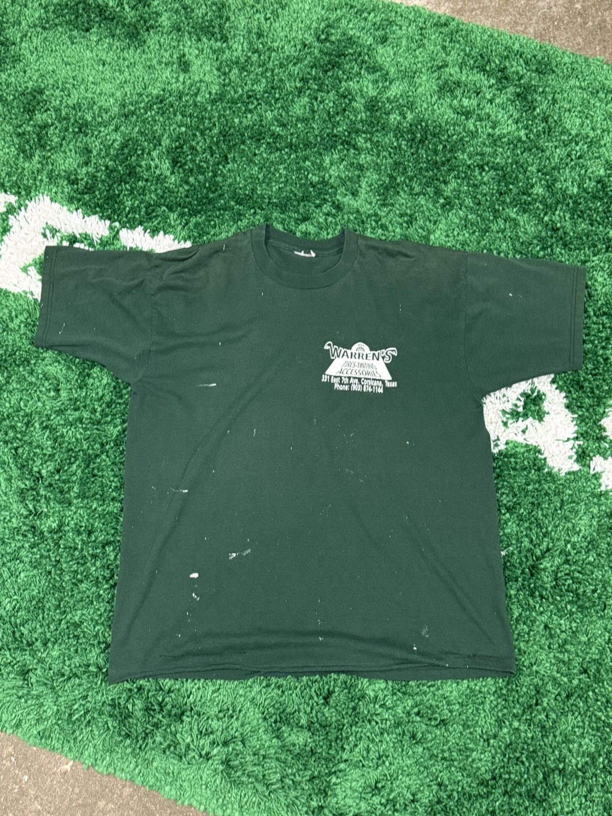 Vintage Vintage Distressed Tire Auto Shop Texas Forest Green Tee Size US XXL / EU 58 / 5 - 5 Thumbnail
