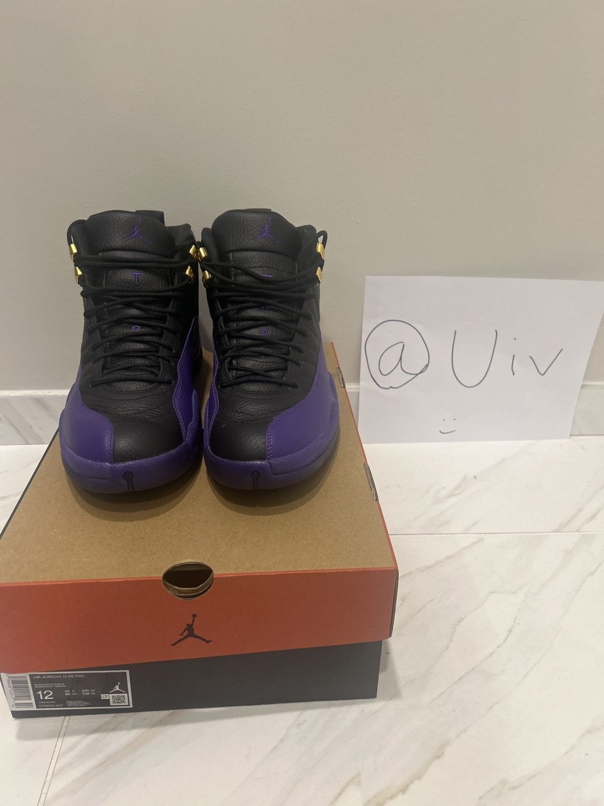 Jordan Brand Air Jordan 12 "Field Purple" Size US 12 / EU 45 - 2 Thumbnail