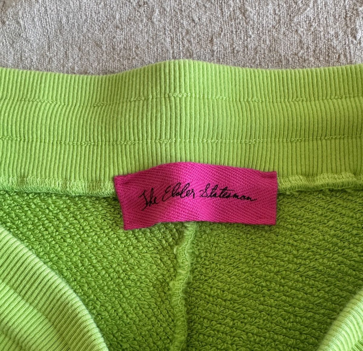 The Elder Statesman Neon green elder statesman cotton shorts Size US 34 / EU 50 - 2 Thumbnail