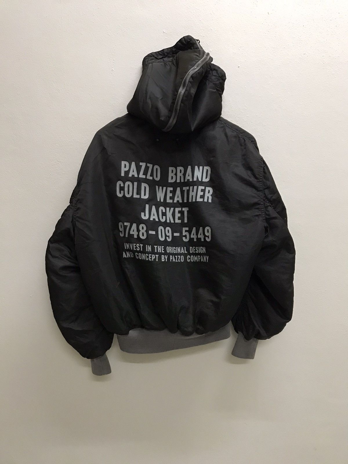 Japanese Brand × Vintage Vintage Pazzo Brand Cold Weather Bomber Flight Jacket Hoodie Size US M / EU 48-50 / 2 - 3 Thumbnail