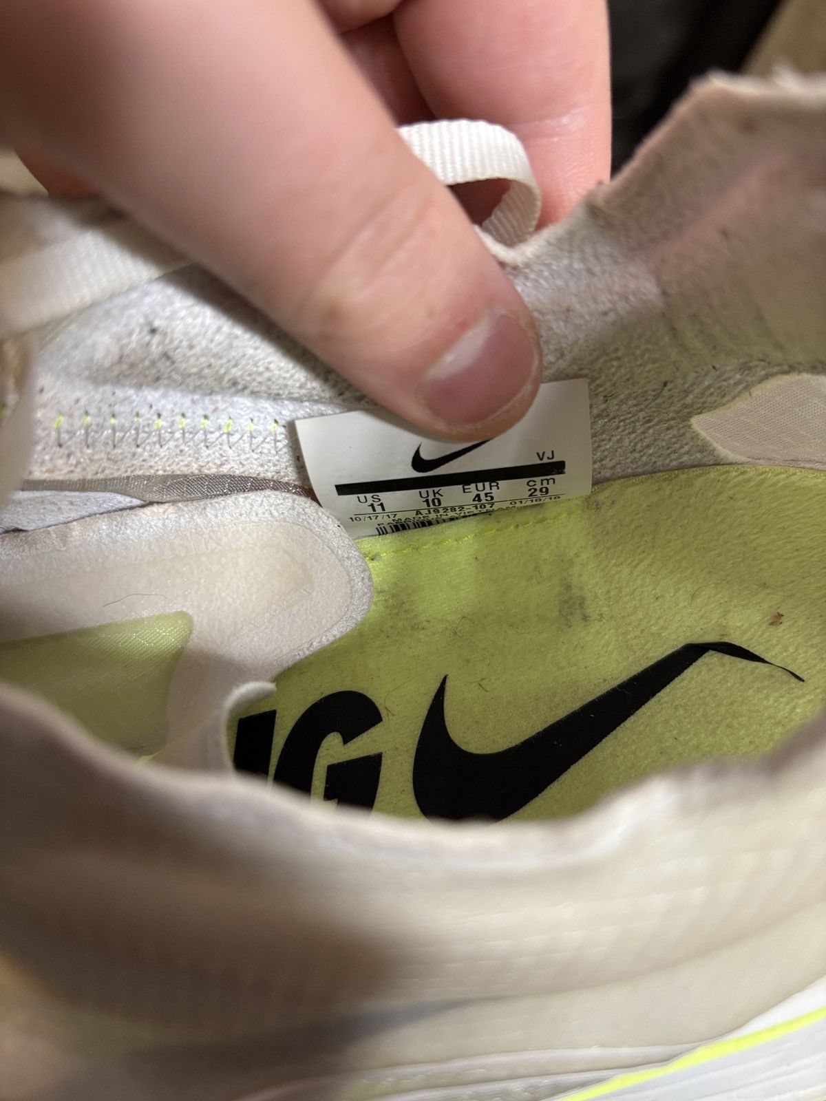 Nike Nike Zoom Fly SP White Volt AJ9282-107 Running Shoes Size US 11 / EU 44 - 7 Thumbnail