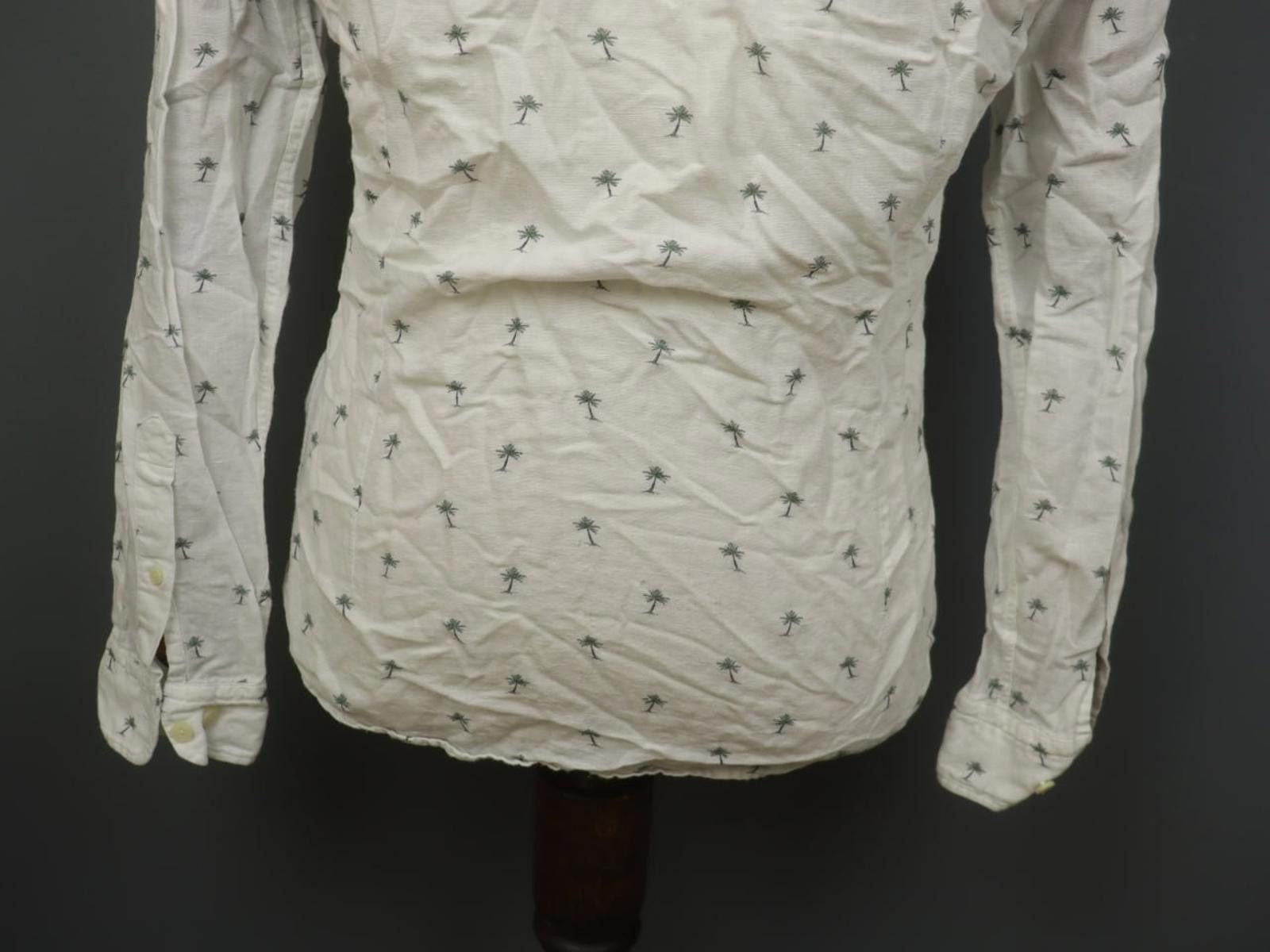 Designer Hackett London White Palm Tree Button-Up Shirt Size S Size US S / EU 44-46 / 1 - 8 Thumbnail