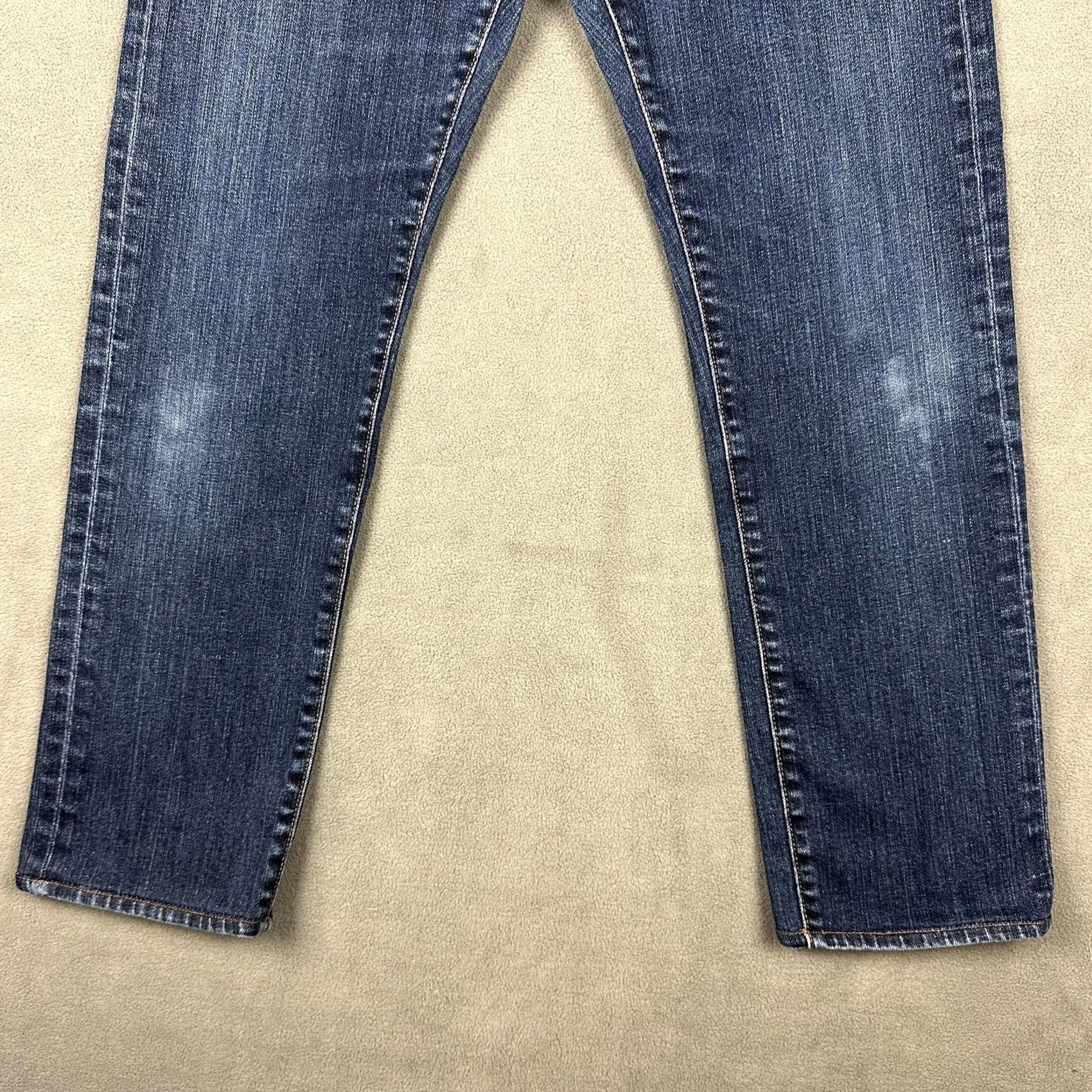Denime AG Adriano Goldschmied Jeans Men 29 30x27 Blue Denim Tailored Leg Size US 35 - 3 Thumbnail