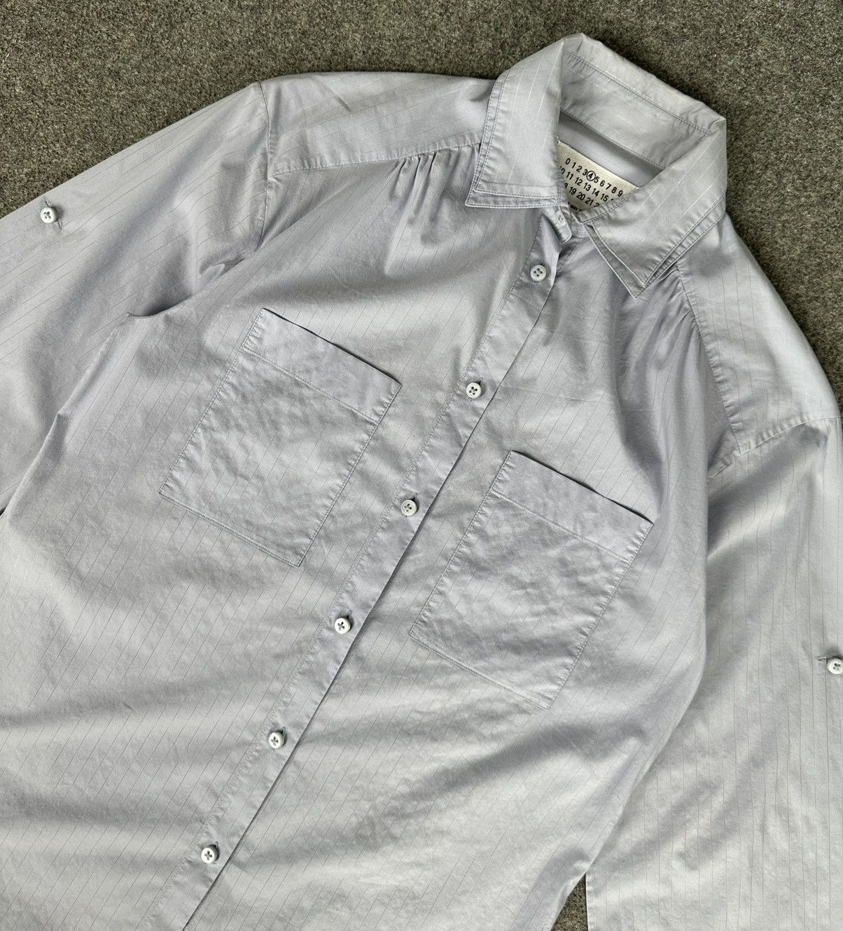 Maison Margiela Maison Margiela - Line 4 Roll Up Sleeve Double Collar Shirt Size XS / US 0-2 / IT 36-38 - 10 Thumbnail