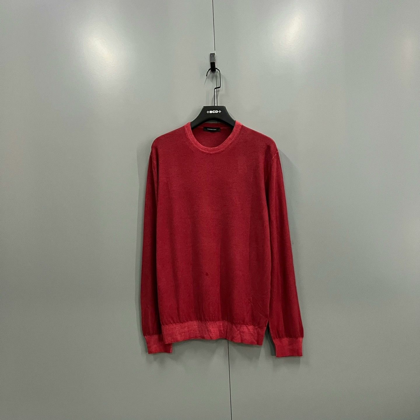 Ermenegildo Zegna Zegna Red Crew Neck Sweater Size US L / EU 52-54 / 3 - 1 Thumbnail