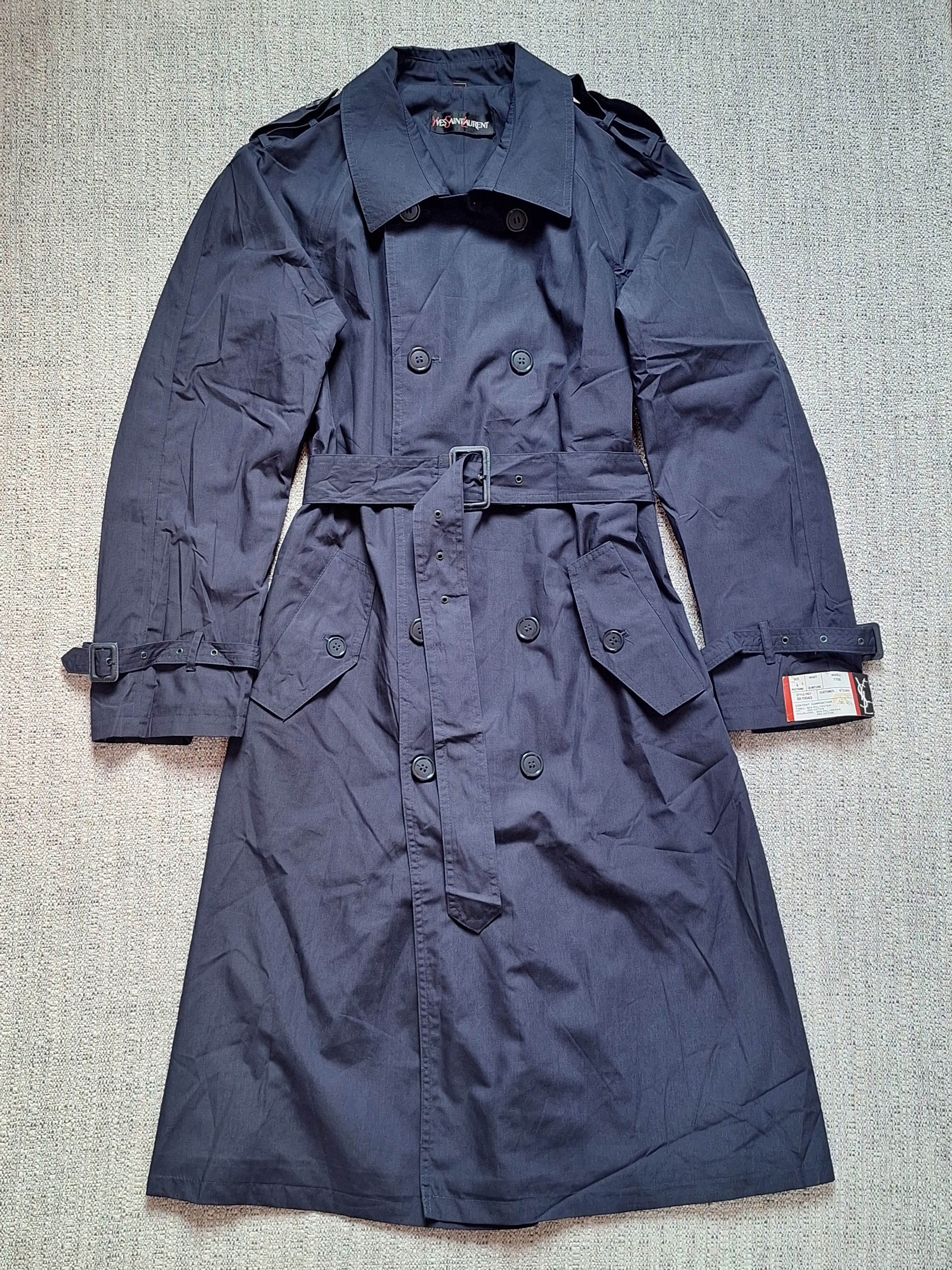 Yves Saint Laurent Yves Saint Laurent / Navy Trench Coat Size US S / EU 44-46 / 1 - 1 Thumbnail