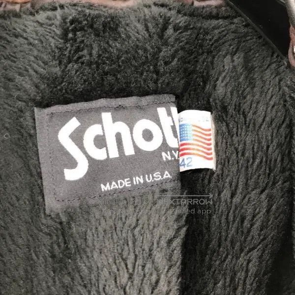 Schott Schott 643 Straight lapel leather jacket Size US XL / EU 56 / 4 - 6 Thumbnail