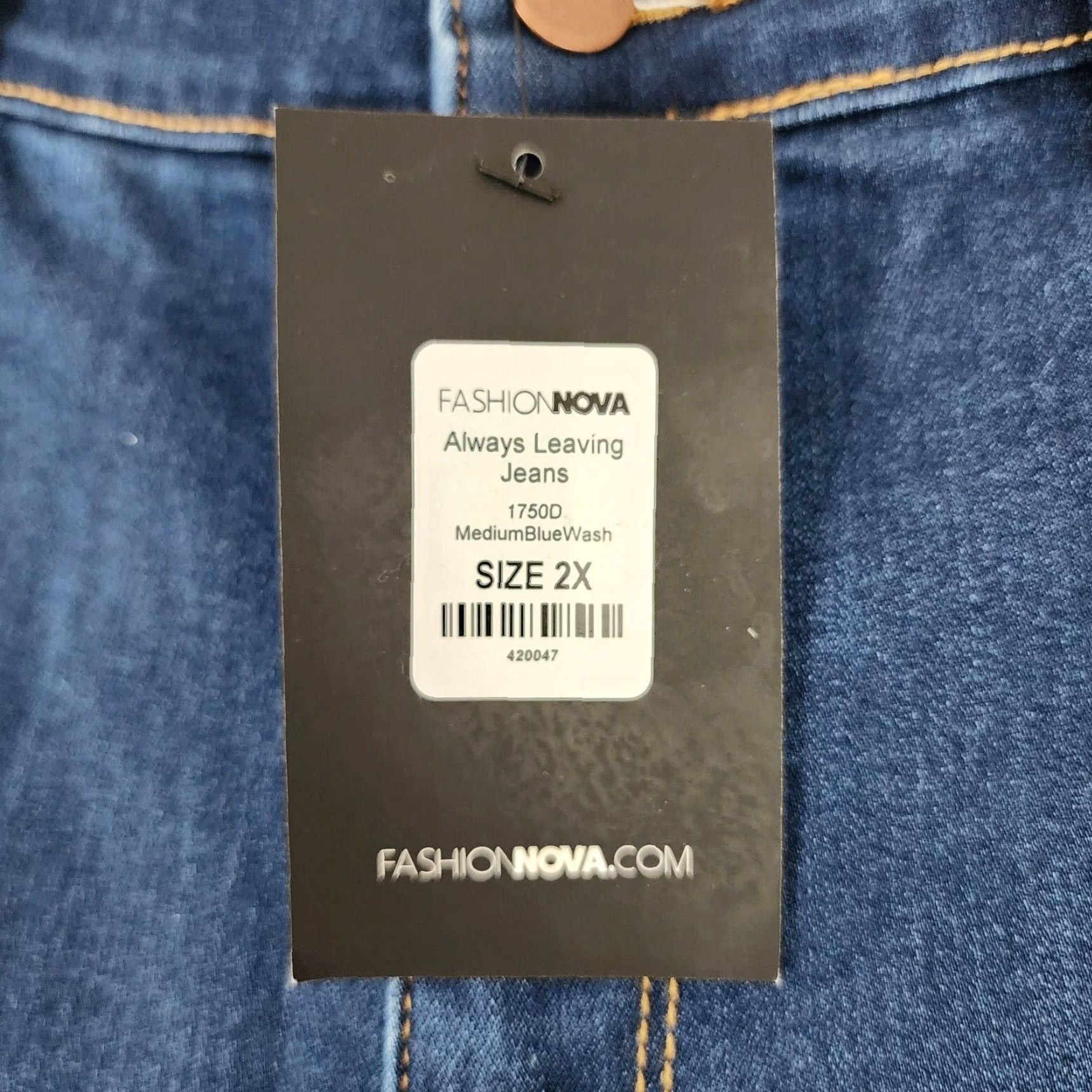 Fashion Nova Fashion Nova Women's Jeans Jeggings Distressed Blue 2X Womens Size 40" / US 18 - 3 Thumbnail