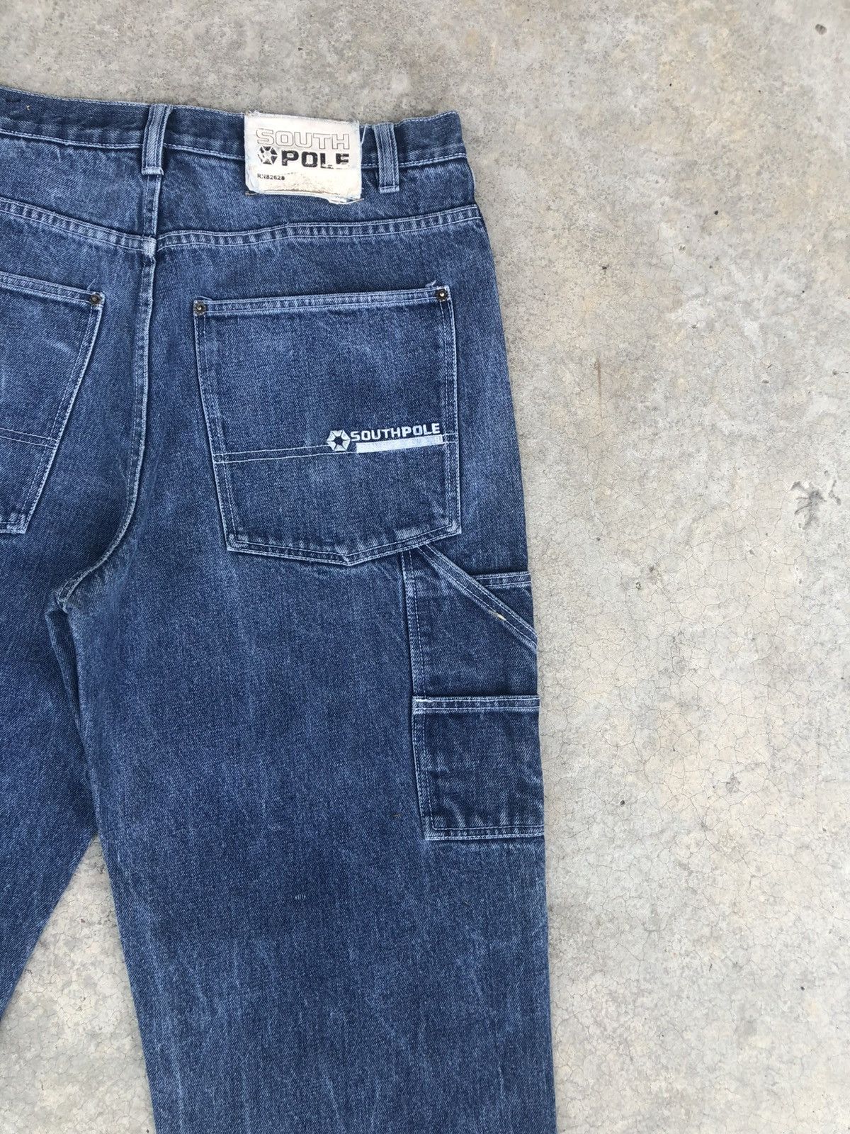 Southpole Vintage Southpole Baggy Carpenter Embroidered Jeans Size US 35 - 10 Thumbnail