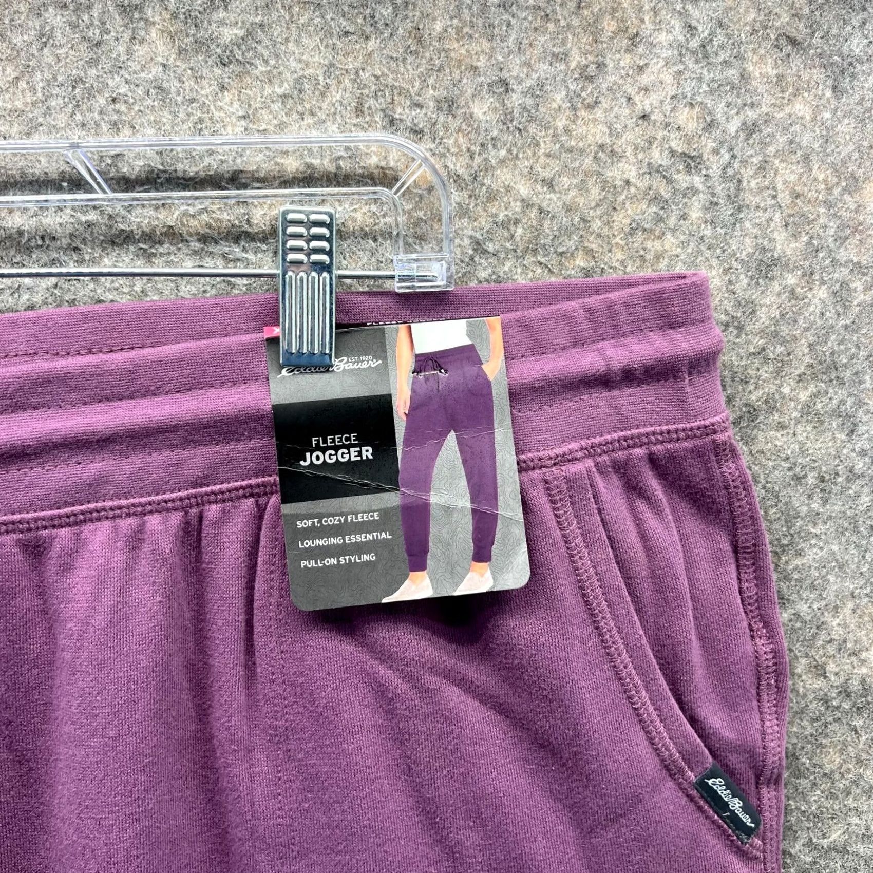 Eddie Bauer VINTAGE Eddie Bauer Jogger Womens XXL Purple Fleece Berry Conserve Cozy Soft Sweatpants Size 40" / US 18 - 5 Thumbnail