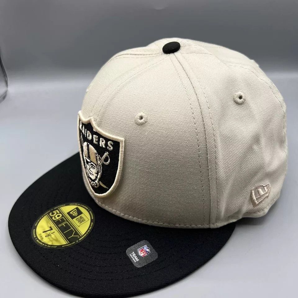 New Era Las Vegas Raiders Hat Men 7 1/2 59Fifty New Era Fitted Cap Size ONE SIZE - 3 Thumbnail