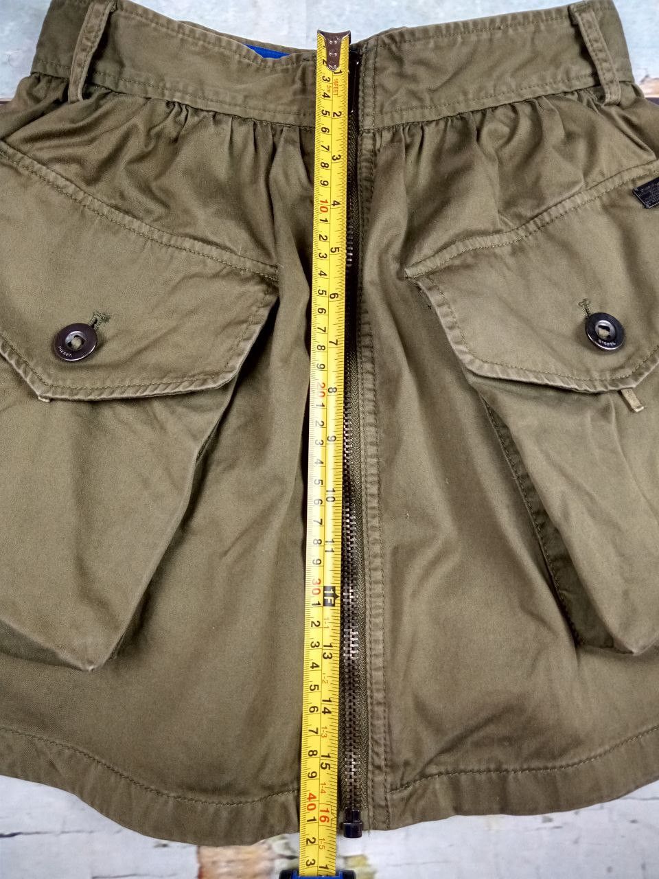 Diesel Diesel O-Boden Gonna Olive Mini Skirt Size 27" / US 4 / IT 40 - 17 Thumbnail