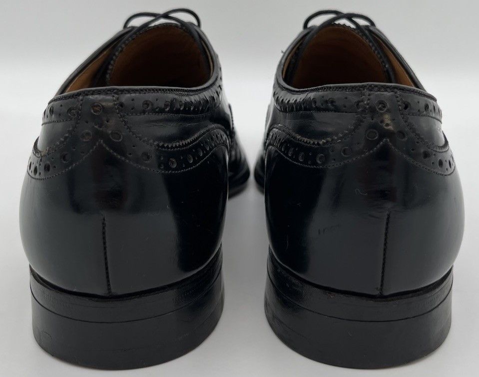Johnston & Murphy Vtg Johnston & Murphy Aristocraft Black Shell Cordovan 10C Size US 10 / EU 43 - 4 Thumbnail