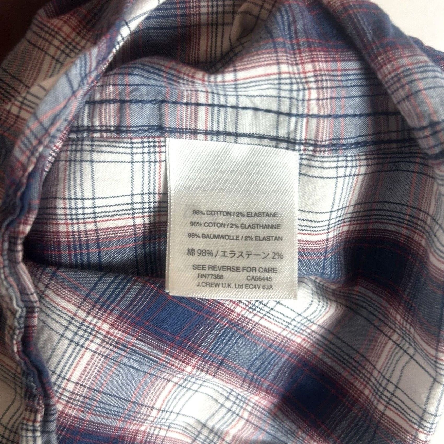 J.Crew J.Crew Mercantile Flex Plaid Button-Down Shirt Slim Fit Long Sleeve L Mens Purple Size US L / EU 52-54 / 3 - 4 Thumbnail