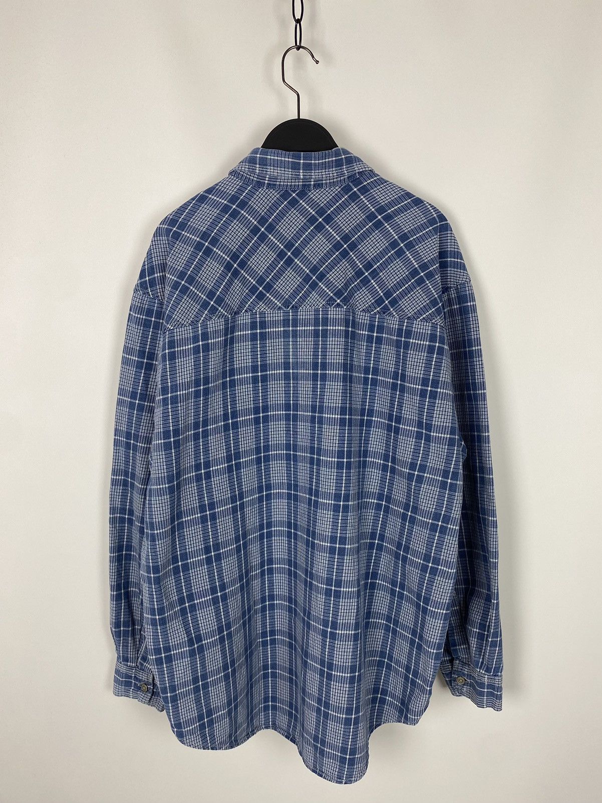 Levi's 1990’s Vintage Levi’s Blue Tab Checkered Denim Button Up Size US L / EU 52-54 / 3 - 9 Thumbnail