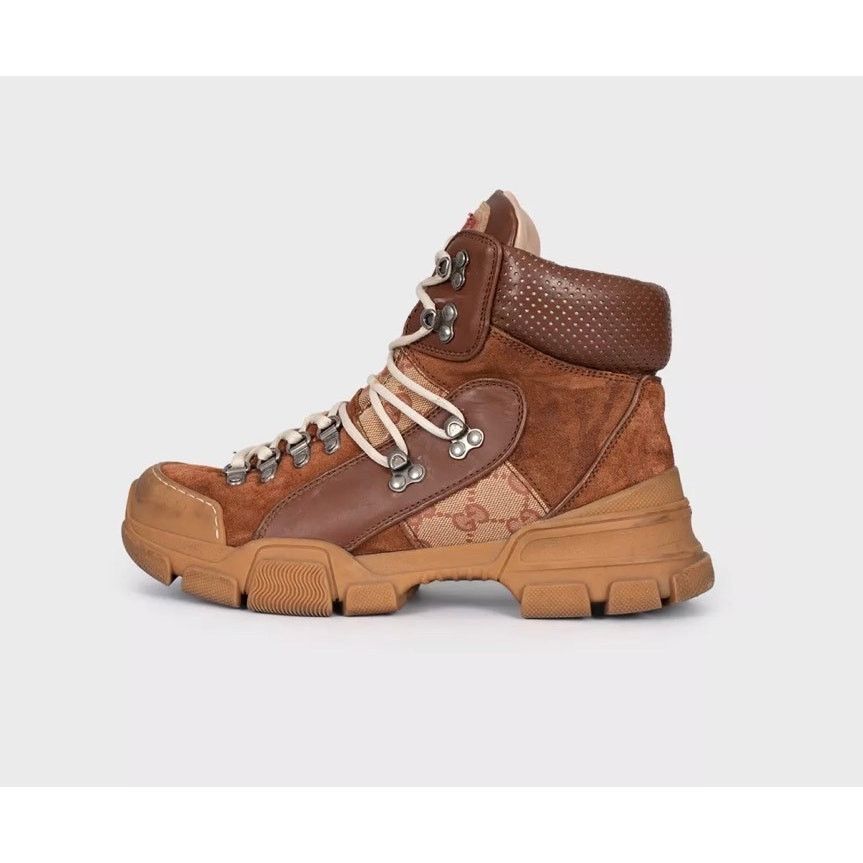 Gucci Gucci Brown Suede Lace-Up Ankle Boots - EU 39 Size US 9 / IT 39 - 1 Thumbnail