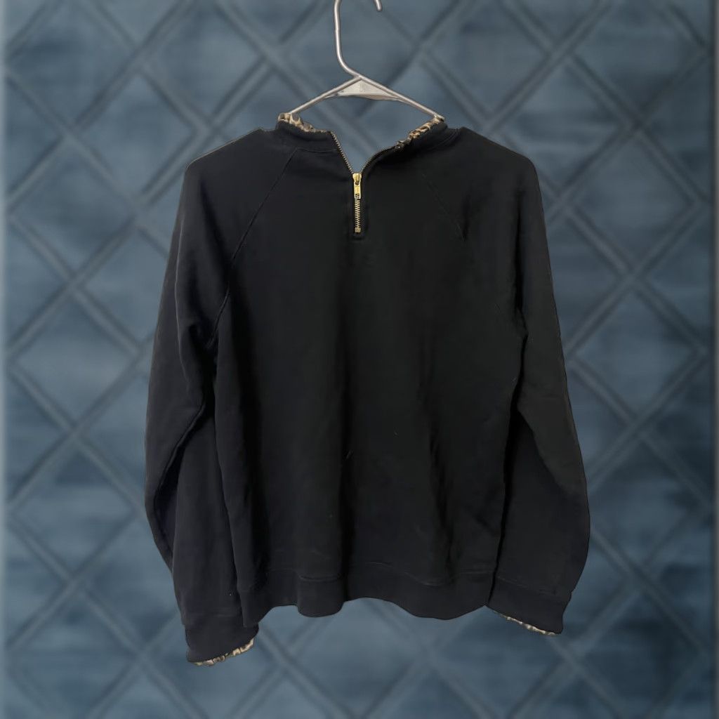J.Crew J.Crew Sweatshirt Leopard Print Ruffleneck Black Size M Women Pullover Long Sleeve Round Neck Basic Vintage Inspired Size M / US 6-8 / IT 42-44 - 1 Thumbnail