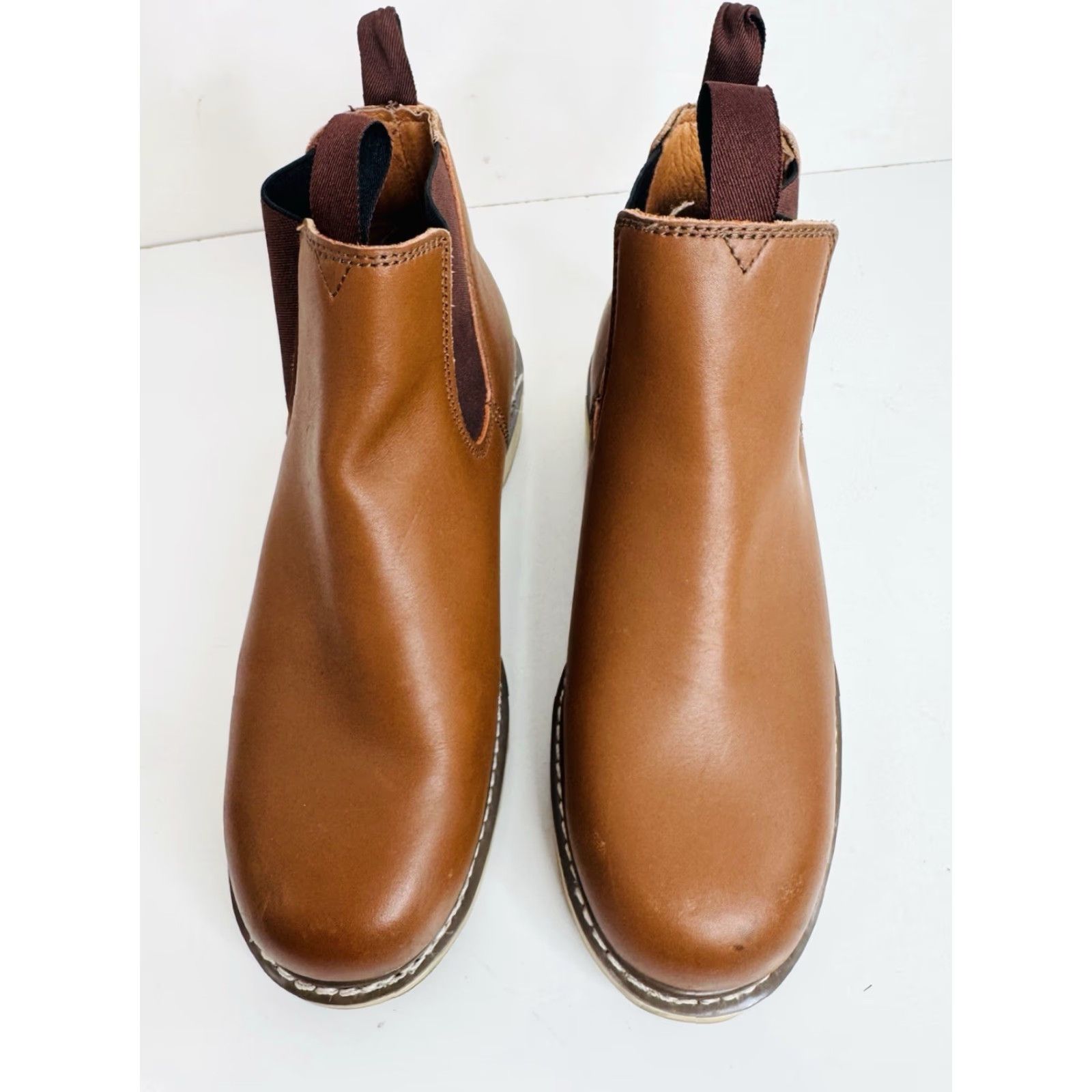 Sears VINTAGE SEARS DIE HARD Sure Track Men Boots Slip On Chukka Work Brown Leather 10.5 Mens Size US 11 / EU 44 - 7 Thumbnail