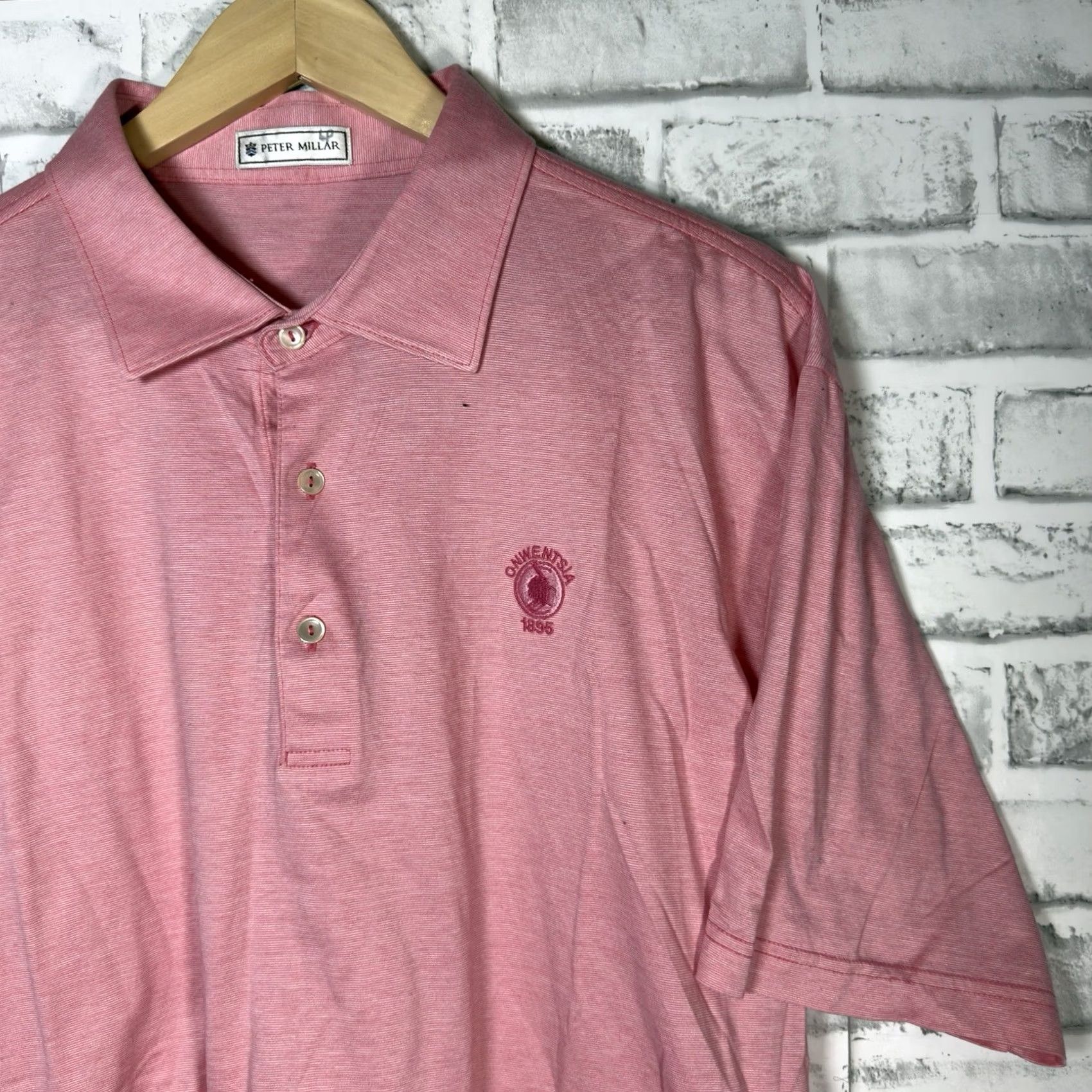 Peter Millar Peter Millar Polo Shirt Mens L Pink 100% Cotton Shirt Size US L / EU 52-54 / 3 - 2 Thumbnail