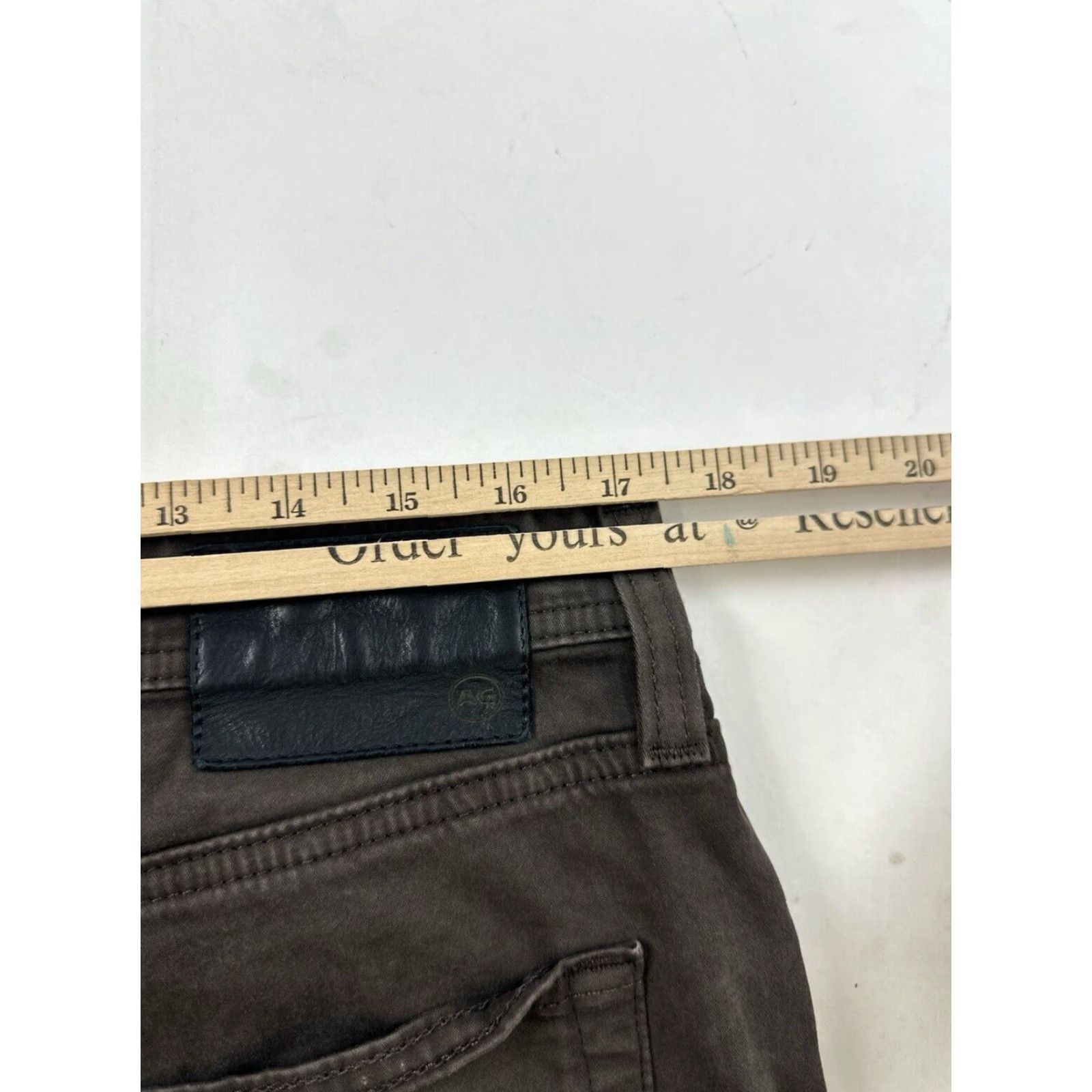 Vintage AG Adriano Goldschmied Pants 34x34 Beige Tailored Leg Regular Fit Mens Size US 34 / EU 50 - 8 Thumbnail
