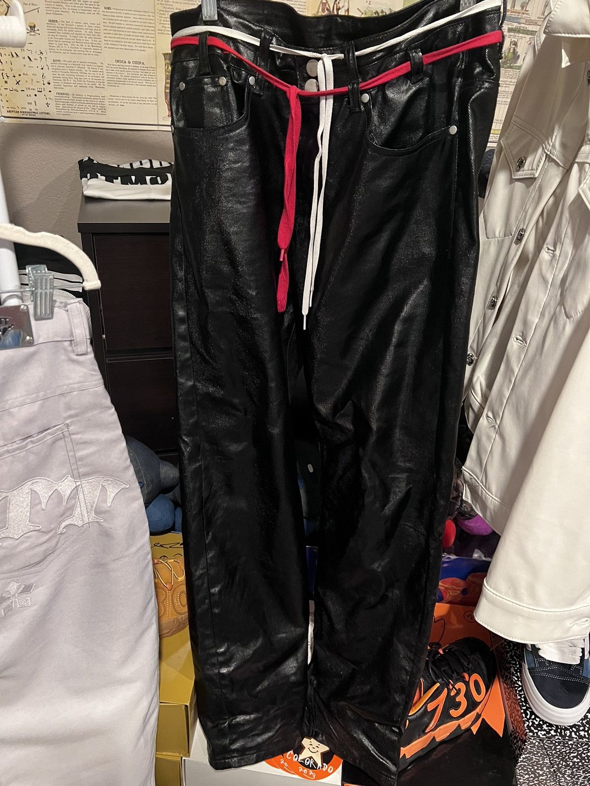 Designer × Osbbat Oil Wax Denim Pants | Osbatt | years of tears | BySlik Size US 32 / EU 48 - 3 Thumbnail