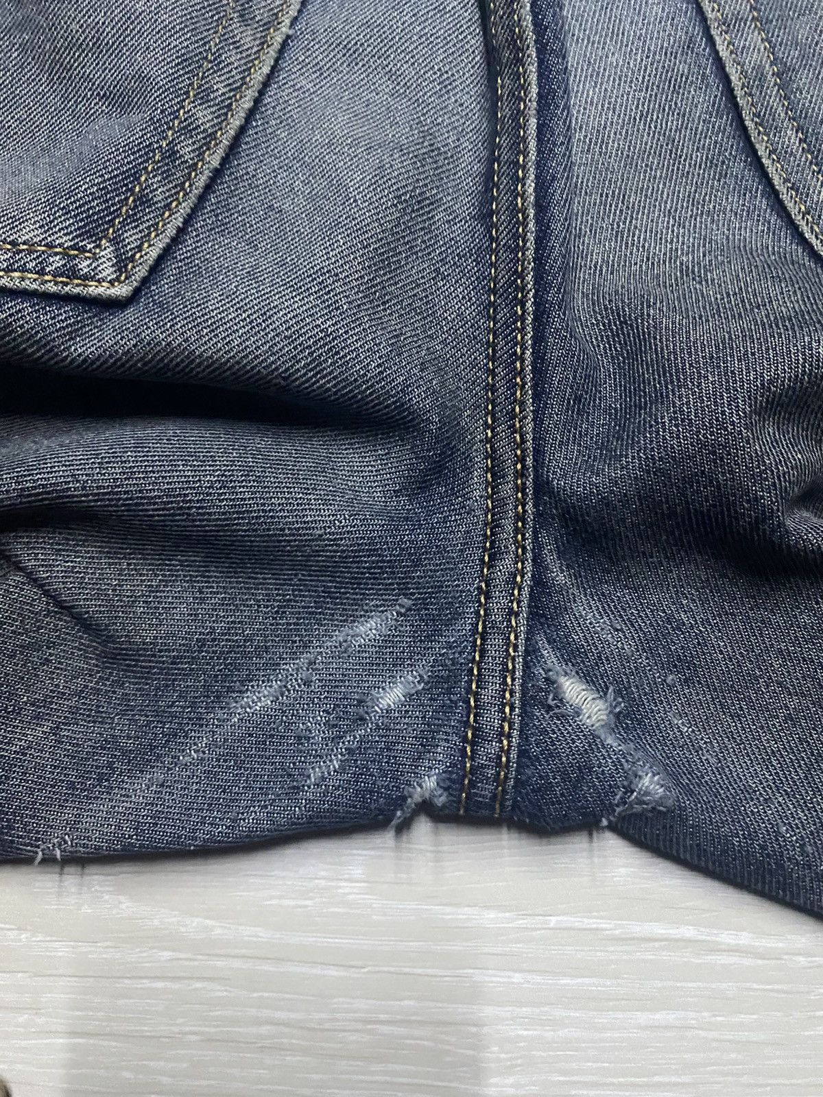 GU × Undercover Vintage gu Denim Distressed Straigh Loose Jeans Size US 35 - 12 Thumbnail