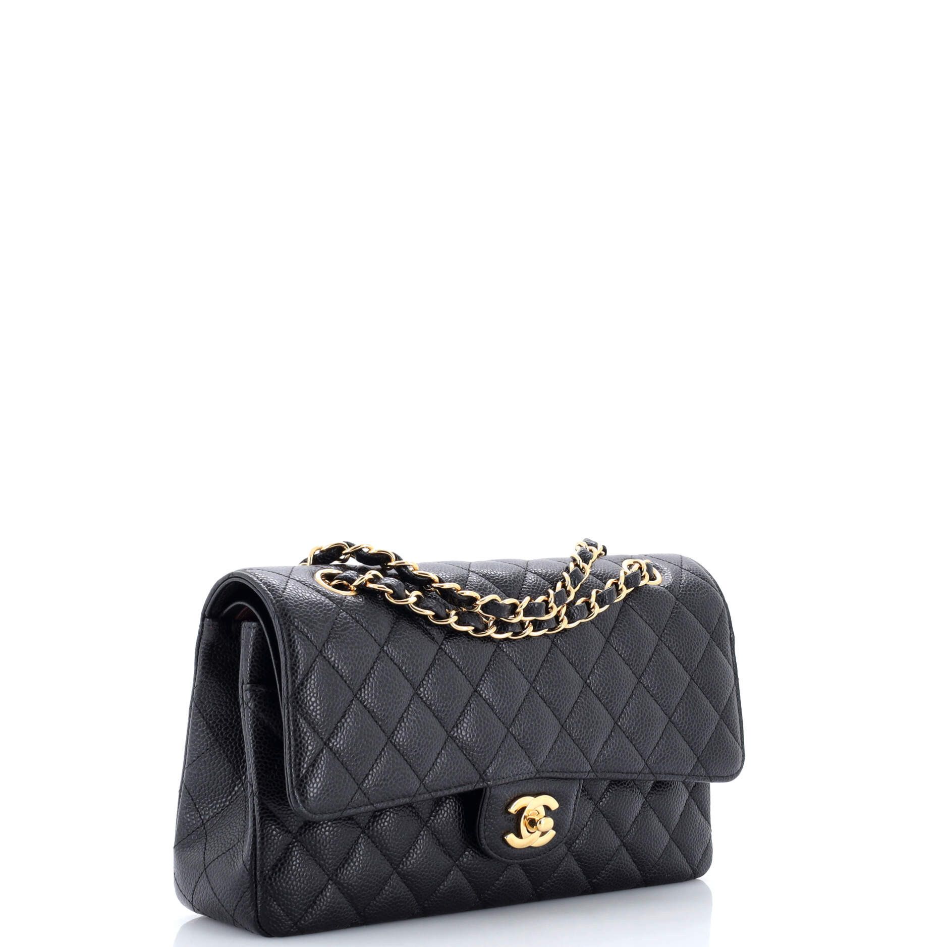 Chanel Classic Double Flap Bag Quilted Caviar Medium Size ONE SIZE - 1 Thumbnail