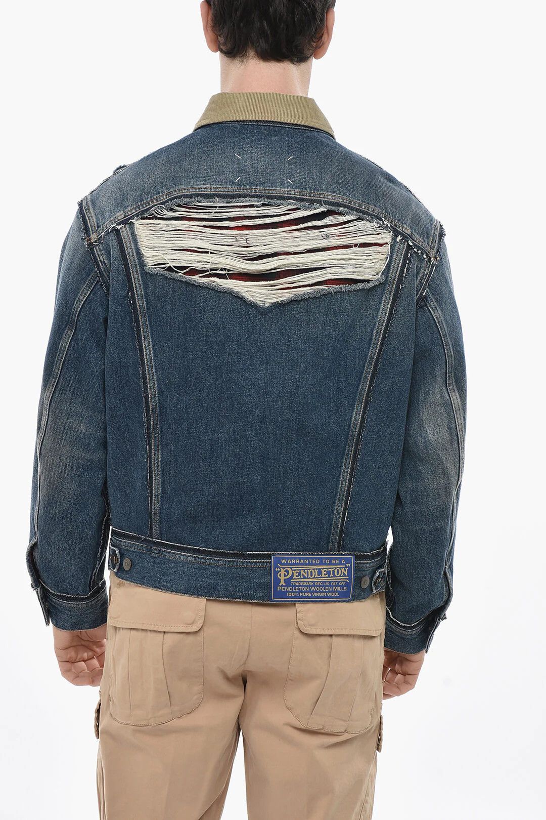Maison Margiela og1mm0326 Distressed Denim Jacket in Blue Size US M / EU 48-50 / 2 - 2 Thumbnail