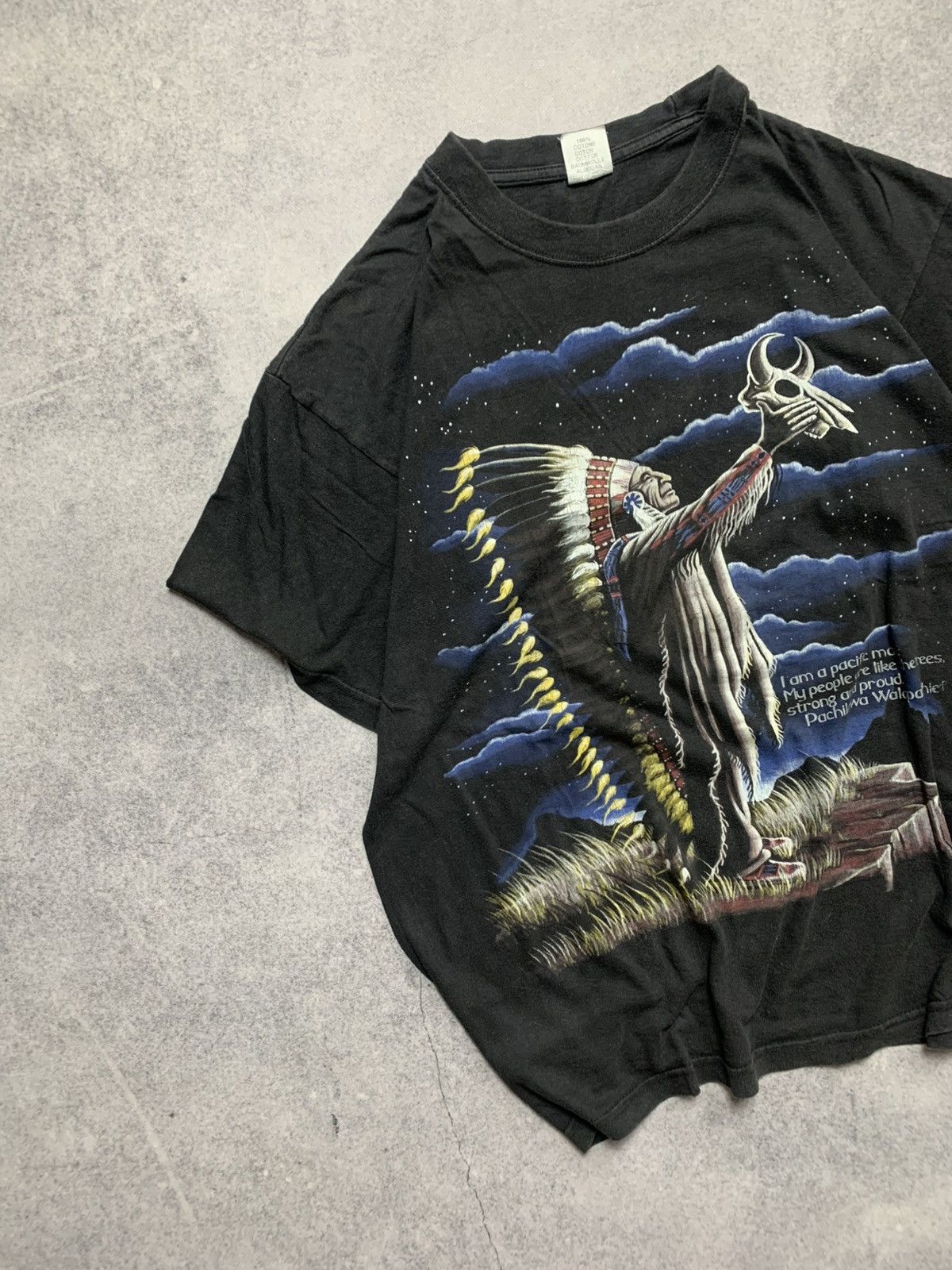 Vintage Vintage 90s USA The Spirit Of The Legend Y2K Tee Shirt Size US XL / EU 56 / 4 - 2 Thumbnail