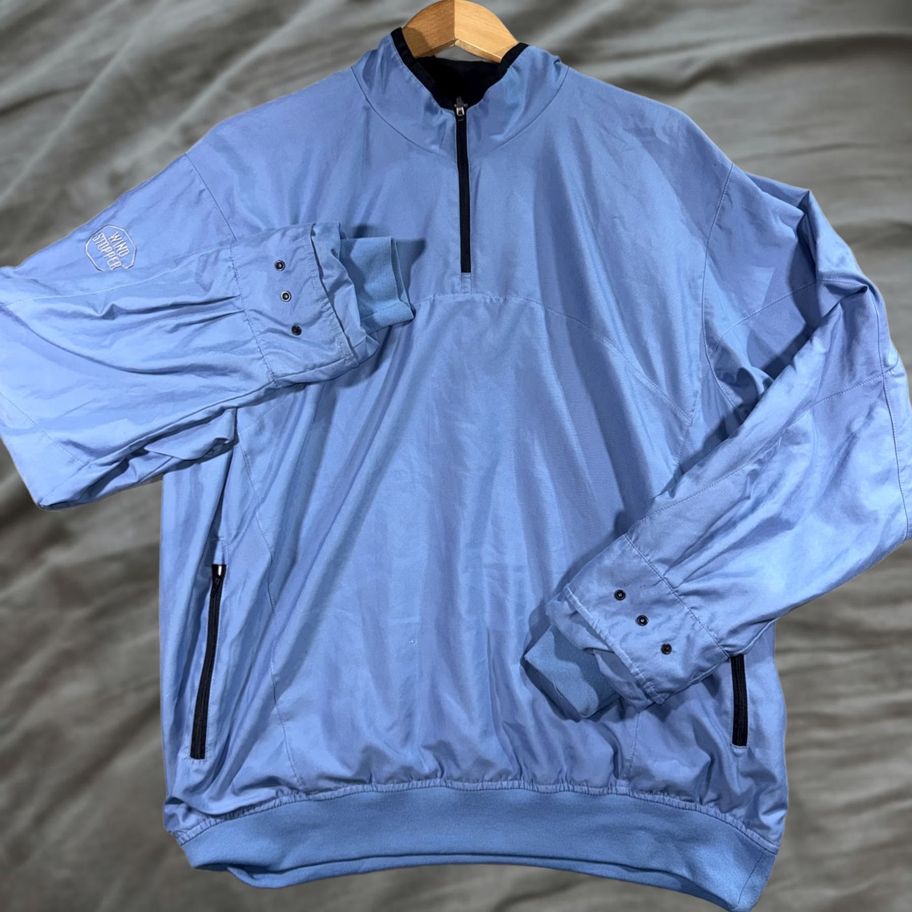 Vintage Zero Restriction M3 Windstopper Jacket Mens L Blue 1/4 Zip Golf Pullover Size US L / EU 52-54 / 3 - 1 Thumbnail