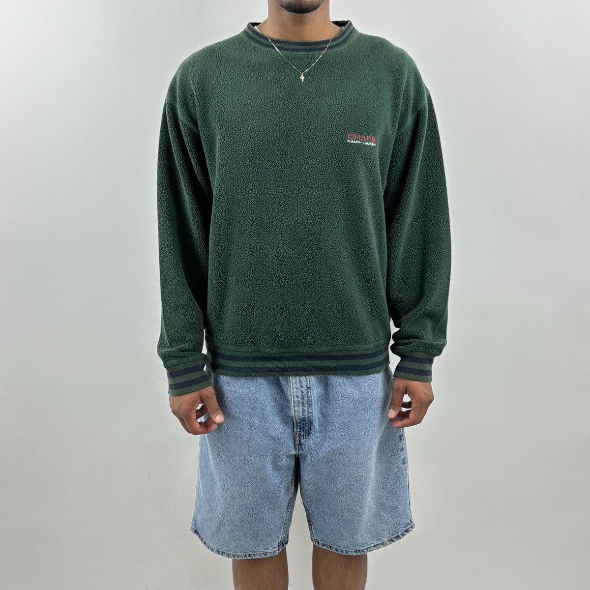Chaps Ralph Lauren × Polo Ralph Lauren × Vintage vintage 90s CHAPS RALPH LAUREN Fleece Spellout sweatshirt Size US M / EU 48-50 / 2 - 1 Thumbnail