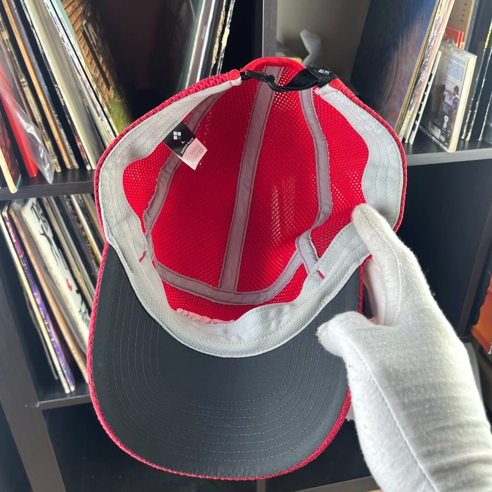 Montbell VINTAGE Montbell Hat Baseball Cap One Size Men Red Outdoor Adjustable Nylon Christmas? Size ONE SIZE - 5 Thumbnail