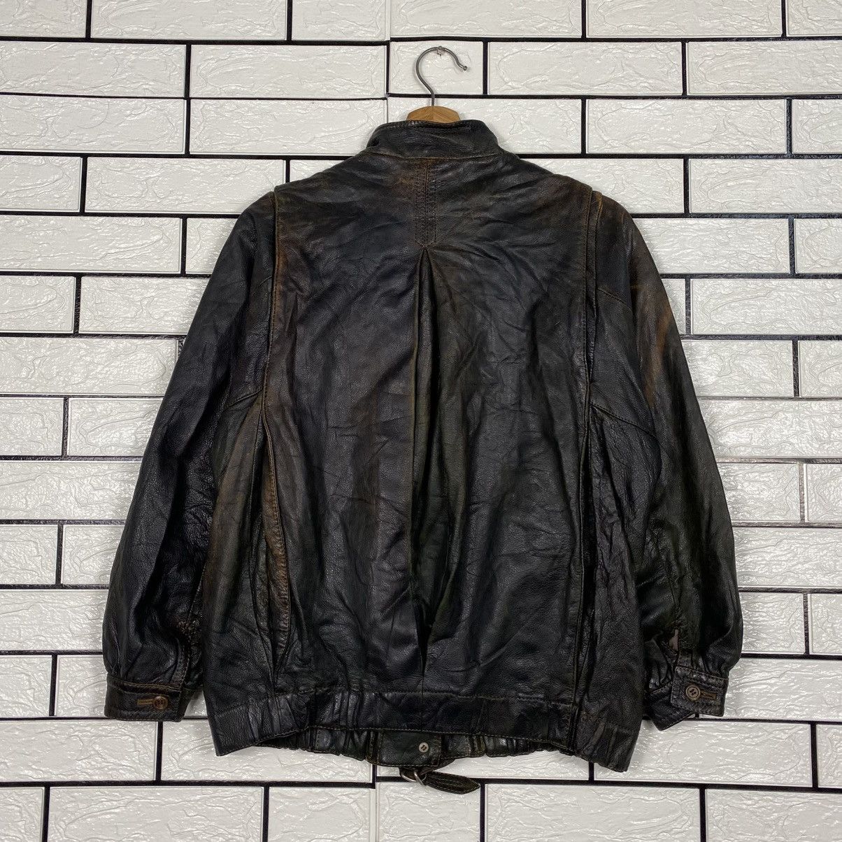Japanese Brand 📌Vintage Leather Jacket Button Blanket Issey Miyake Size US M / EU 48-50 / 2 - 8 Thumbnail