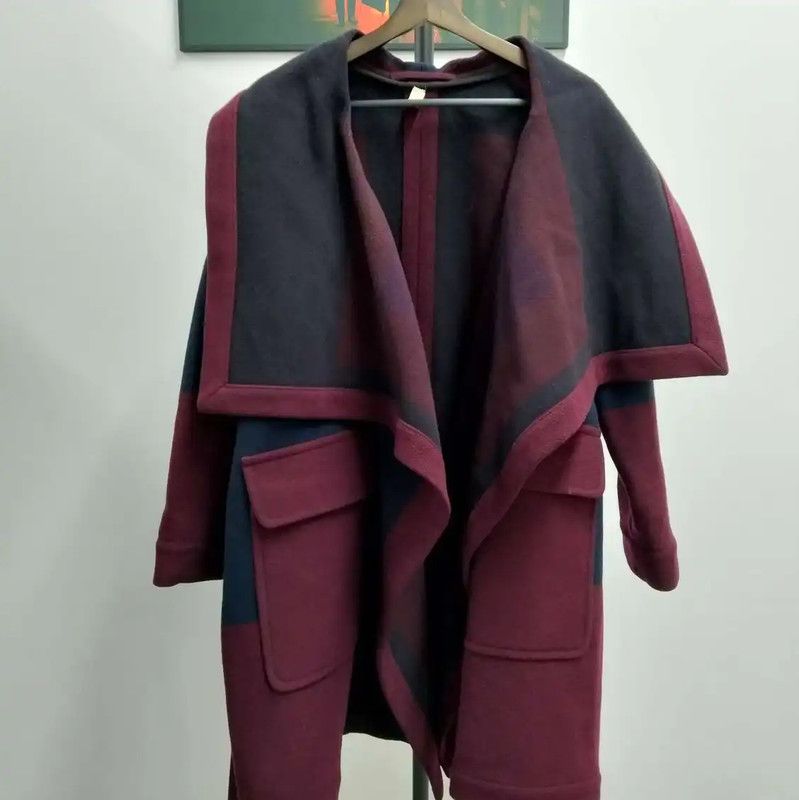 Burberry Burberry Wine Red Wool Long Coat for Women Size S / US 4 / IT 40 - 1 Thumbnail