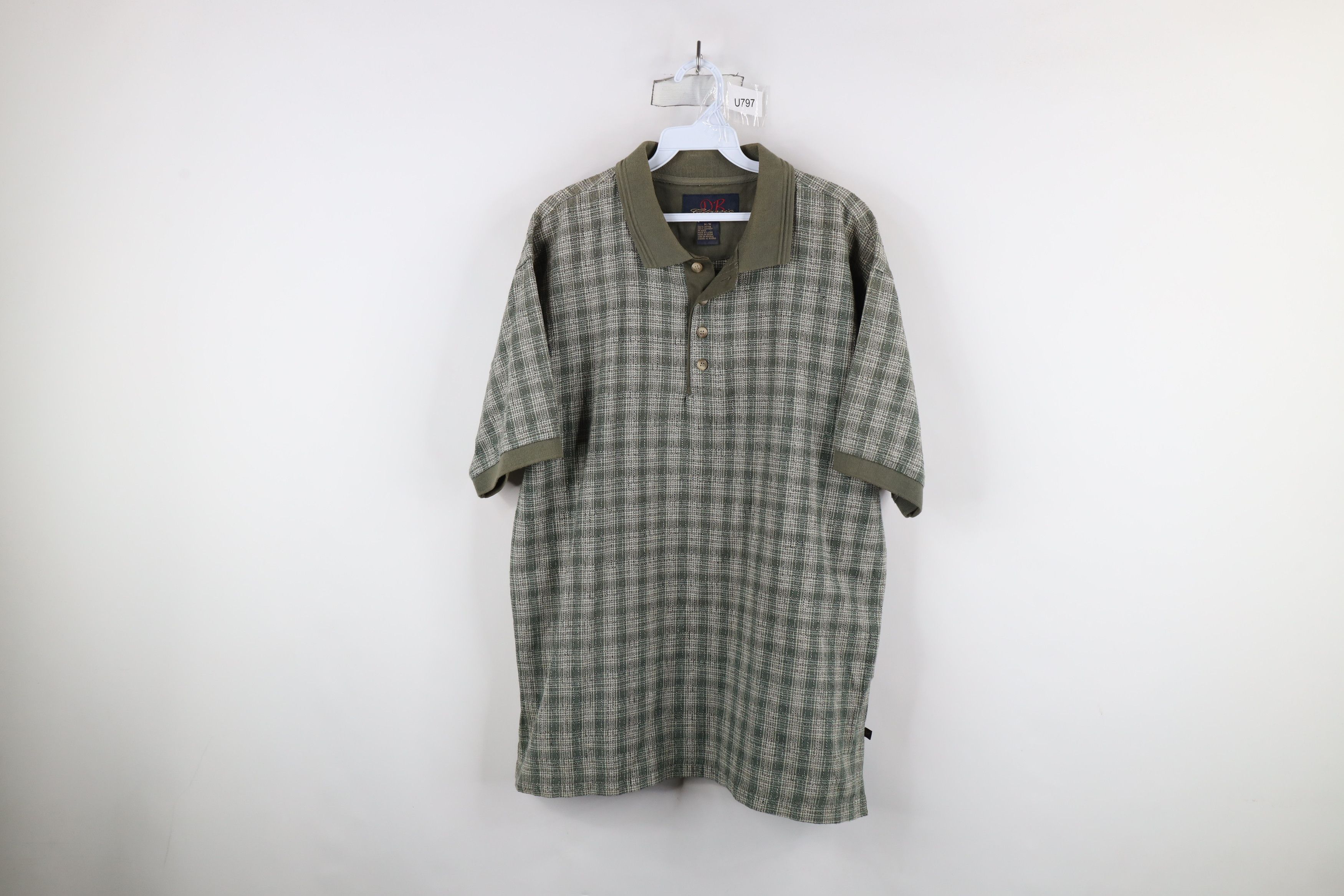 Vintage Vintage 90s Streetwear Fit Weave Collared Polo Shirt Plaid Size US M / EU 48-50 / 2 - 1 Thumbnail