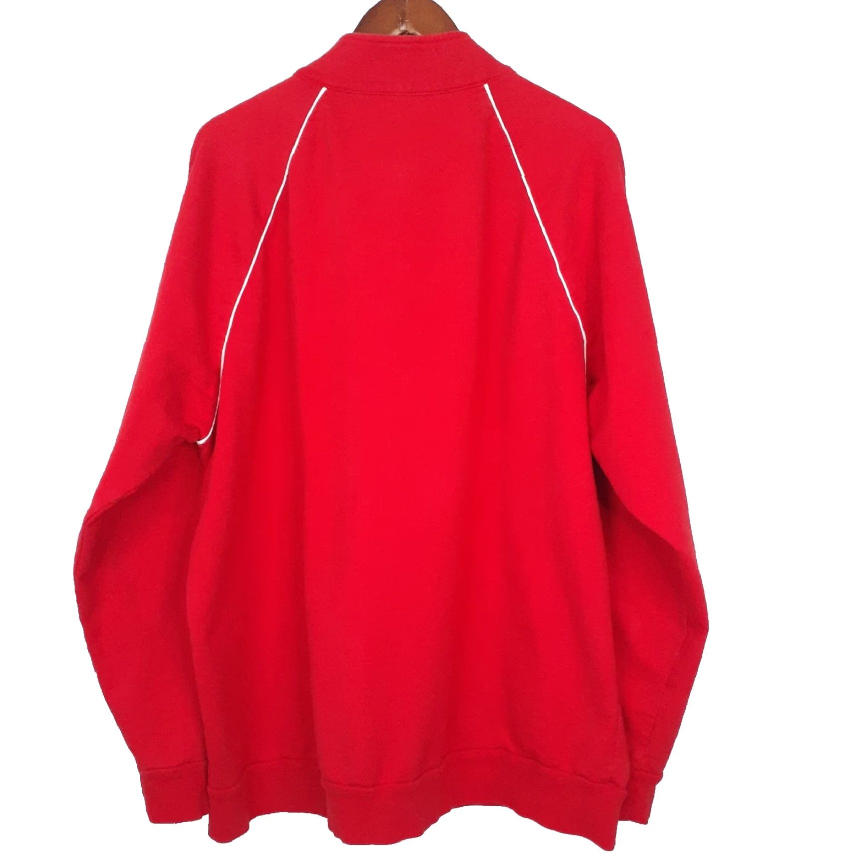 Vintage SpaceX Full Zip Sweatshirt Unisex Adults 2XL Red Mock Neck Pockets Long Sleeve Cotton Sweatshirt 2XL True to Size Size US XXL / EU 58 / 5 - 3 Thumbnail