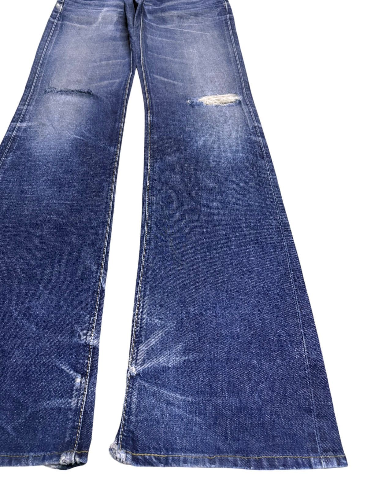 Lee Vintage Lee Riders Mud Wash Distressed Bootcut Flare Jeans Size US 26 / EU 42 - 7 Thumbnail