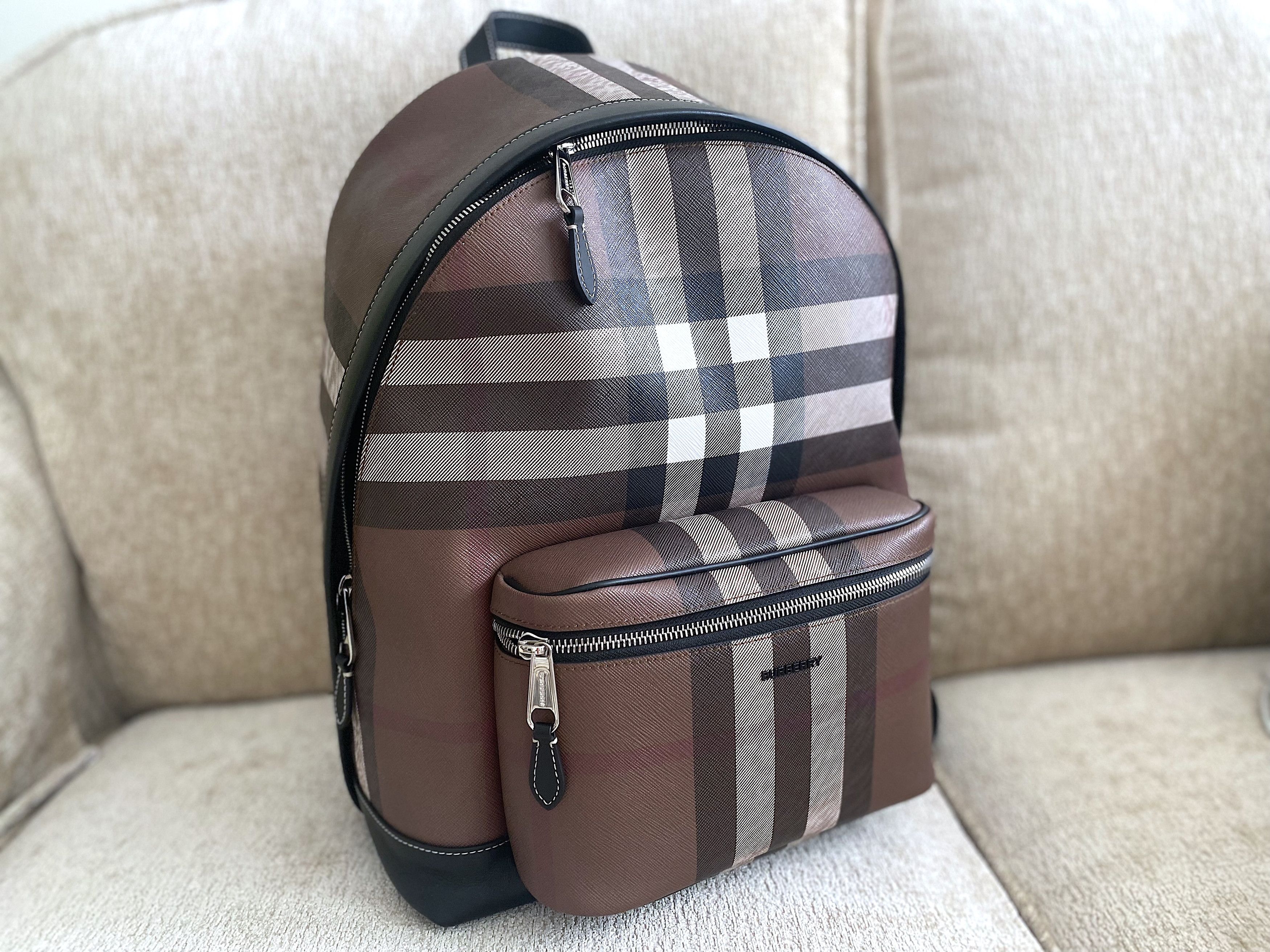 Burberry Birch Brown Backpack Size ONE SIZE - 1 Thumbnail