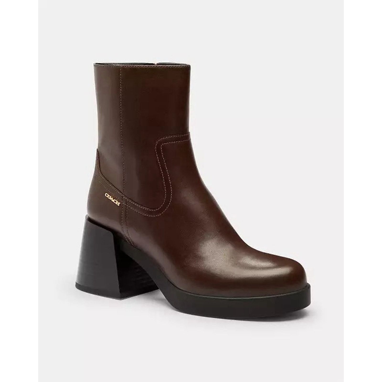 Coach NEW COACH Women's Block Heel Boot CCH17 Maple US 6 Size US 6 / IT 36 - 7 Thumbnail
