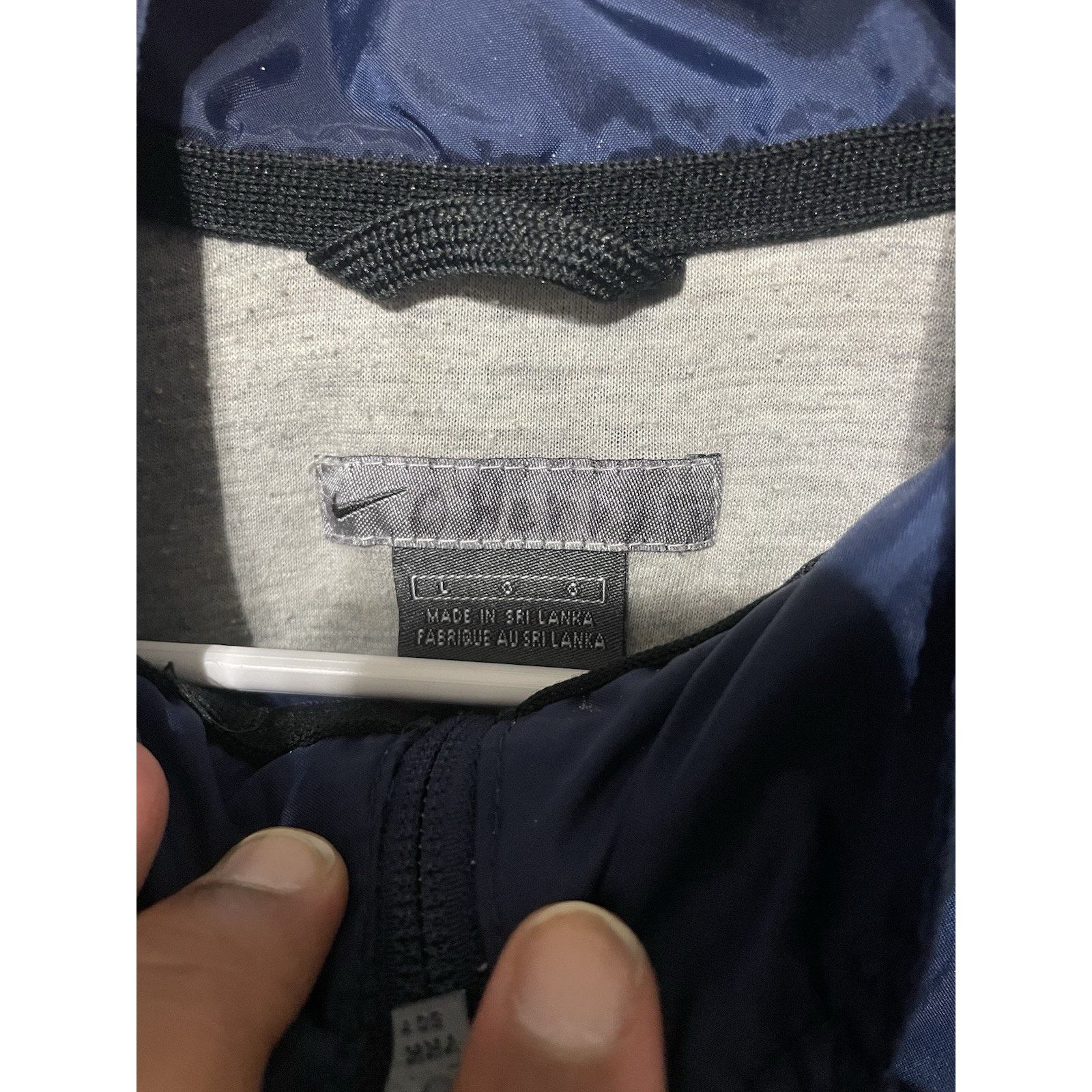 Nike Size L- VTG 90’s Nike Navy Blue Gray Windbreaker Zip Jacket Size US L / EU 52-54 / 3 - 3 Thumbnail