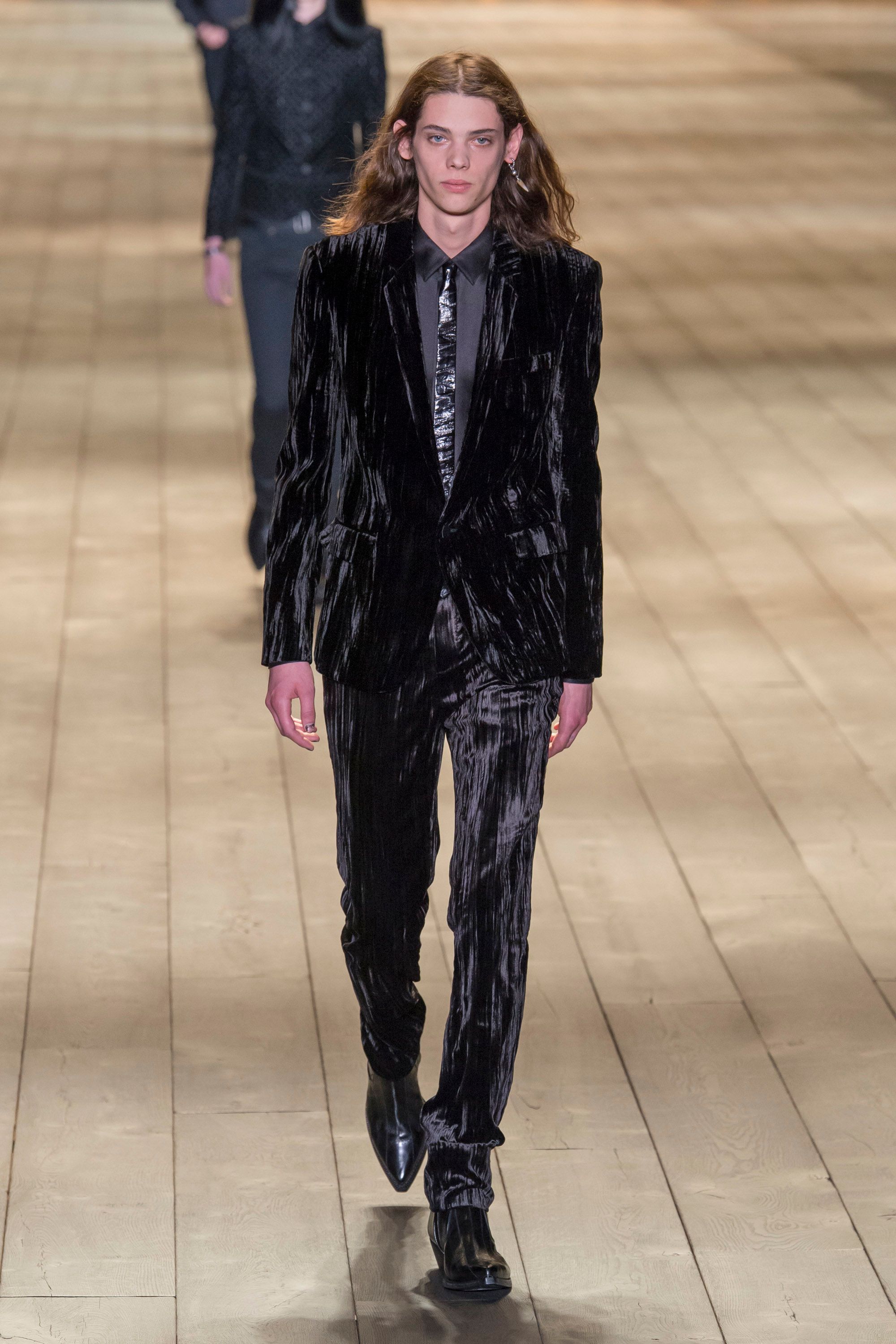Saint Laurent Paris by Anthony Vaccarello F/W 2018 Black Velvet Pants Size 26" / US 2 / IT 38 - 2 Thumbnail