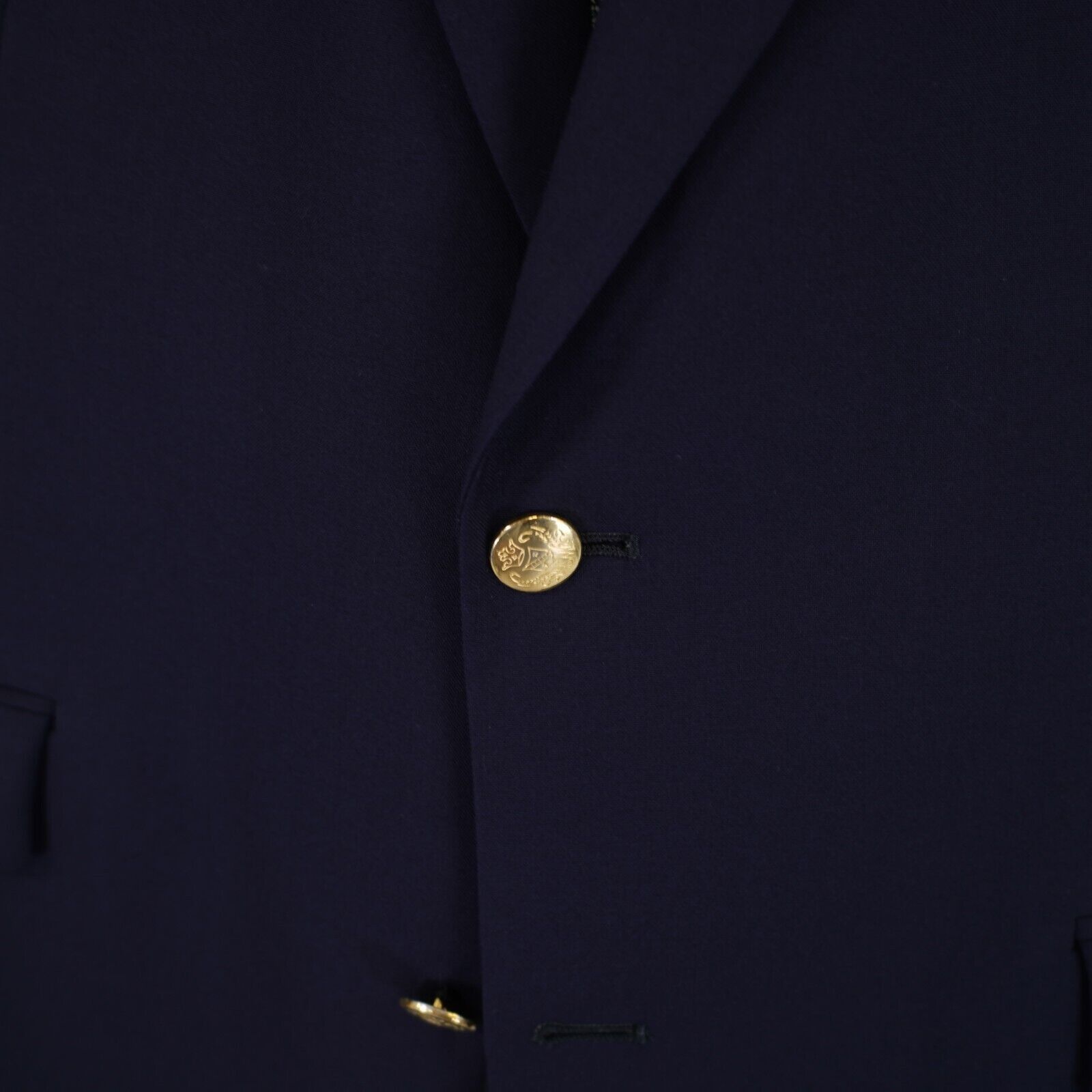 Hart Schaffner Marx Hart Schaffner Marx Wool Blue 2 Gold Button Blazer 42R / Sli Size 42R - 4 Thumbnail